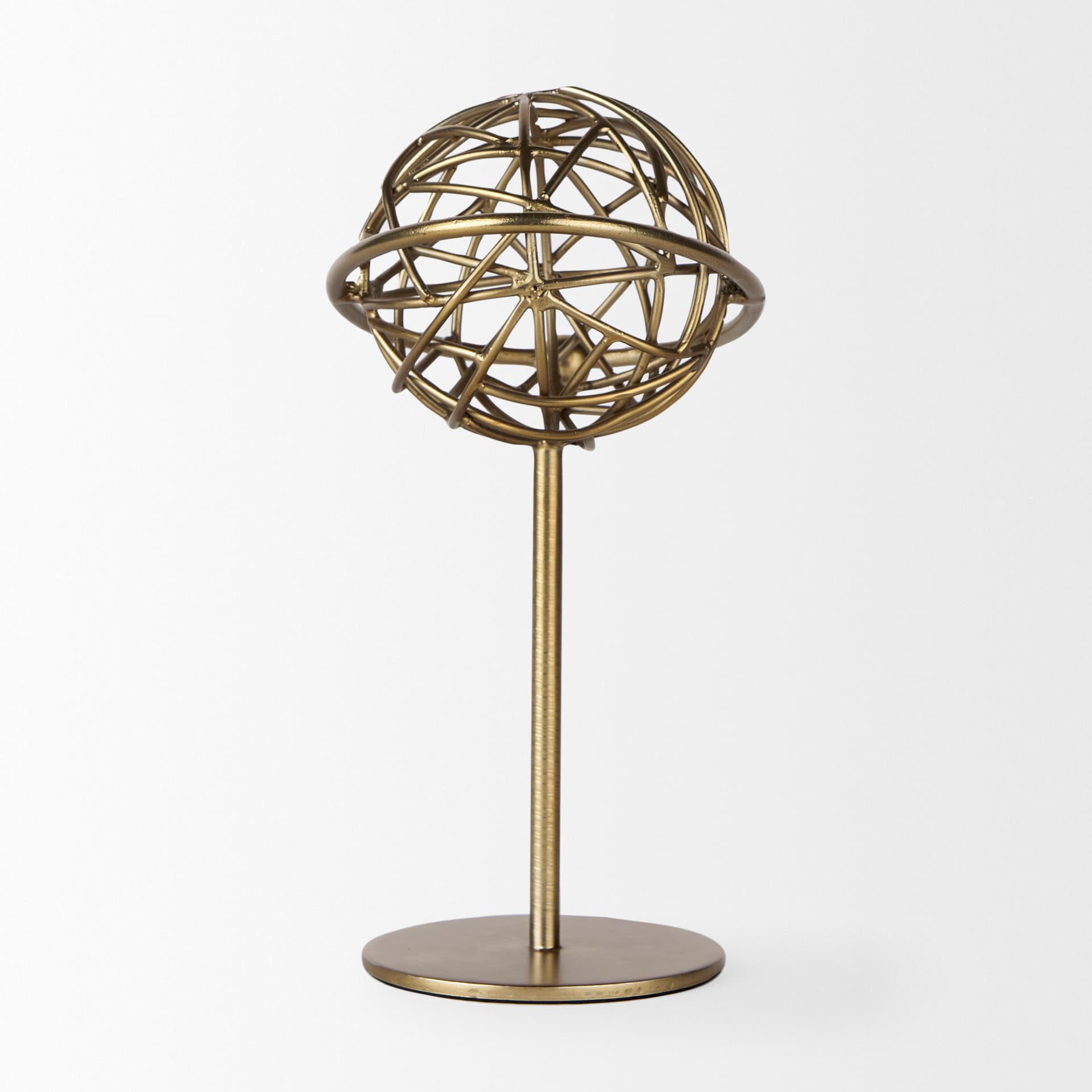 Atlas 10.0L x 8.0W x 12.0H Gold Metal Solar System Ornament — product photograph