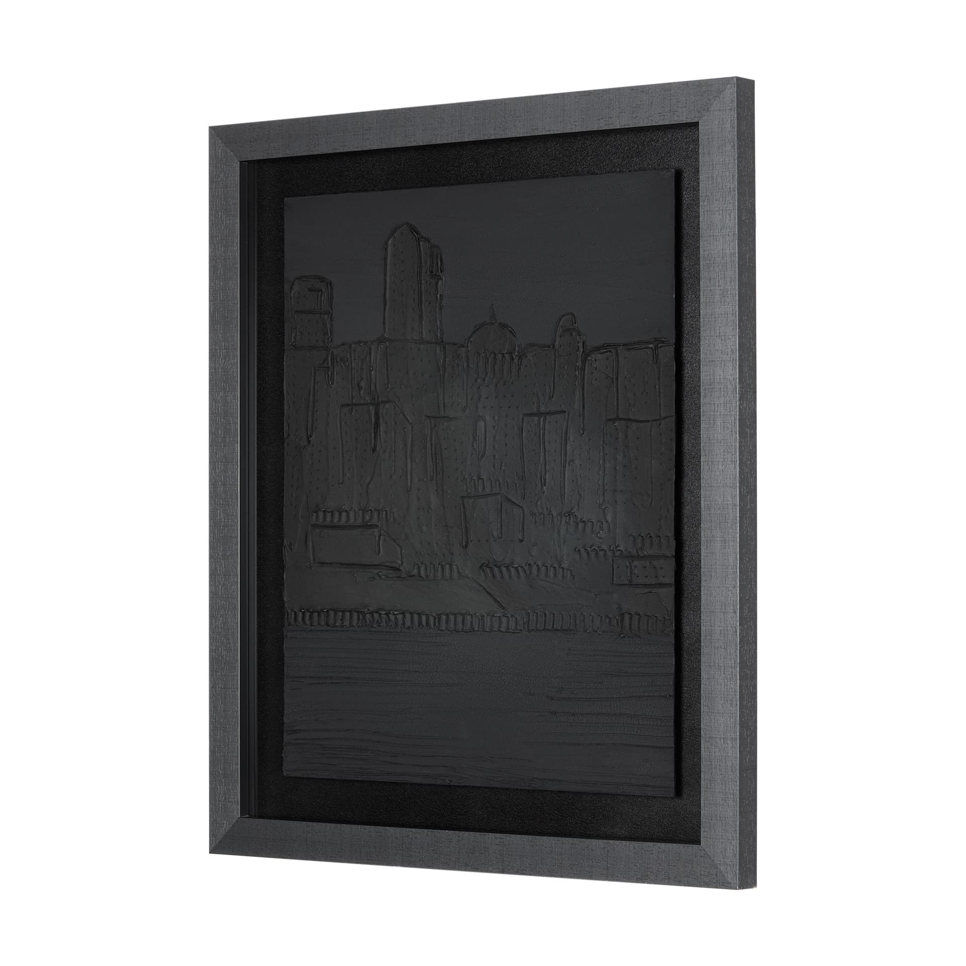 Shadow of the City I by Mercana Studio Hand Embellished Textured Framed Art Print Matted under Glass — product photograph