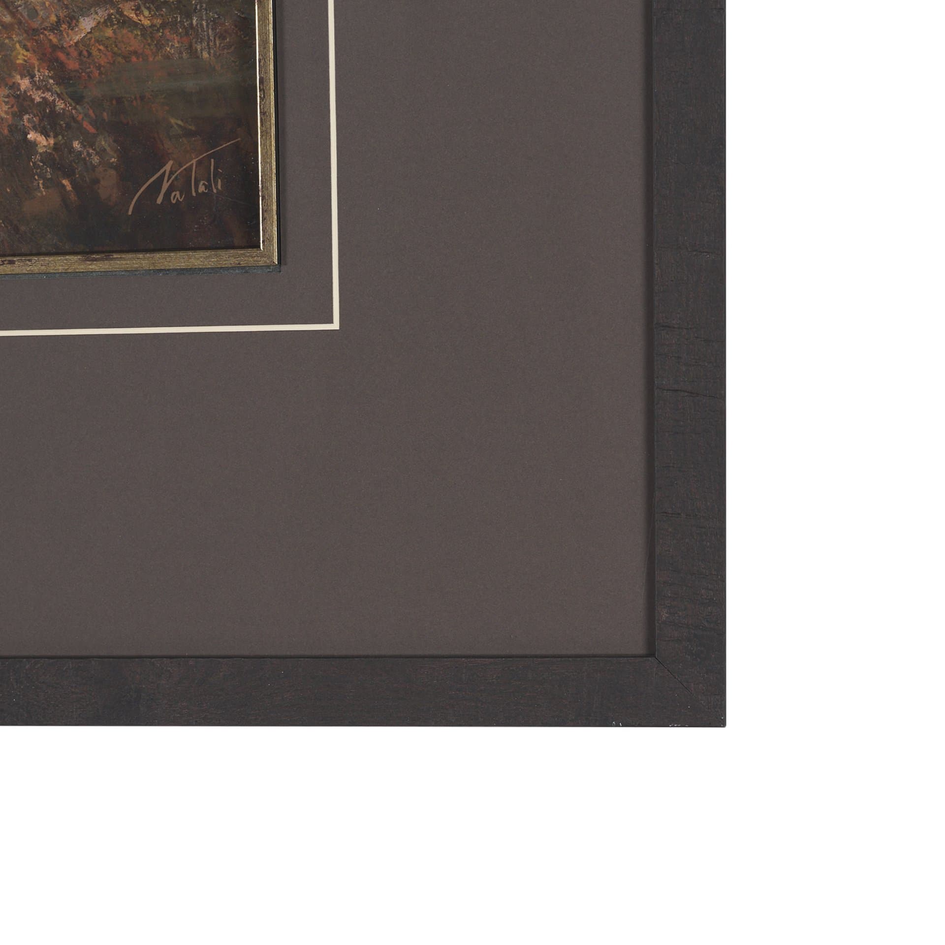 Horizon's Glow by Mercana Studio Hand-Embellished Textured Framed Artwork Matted under Glass — product photograph