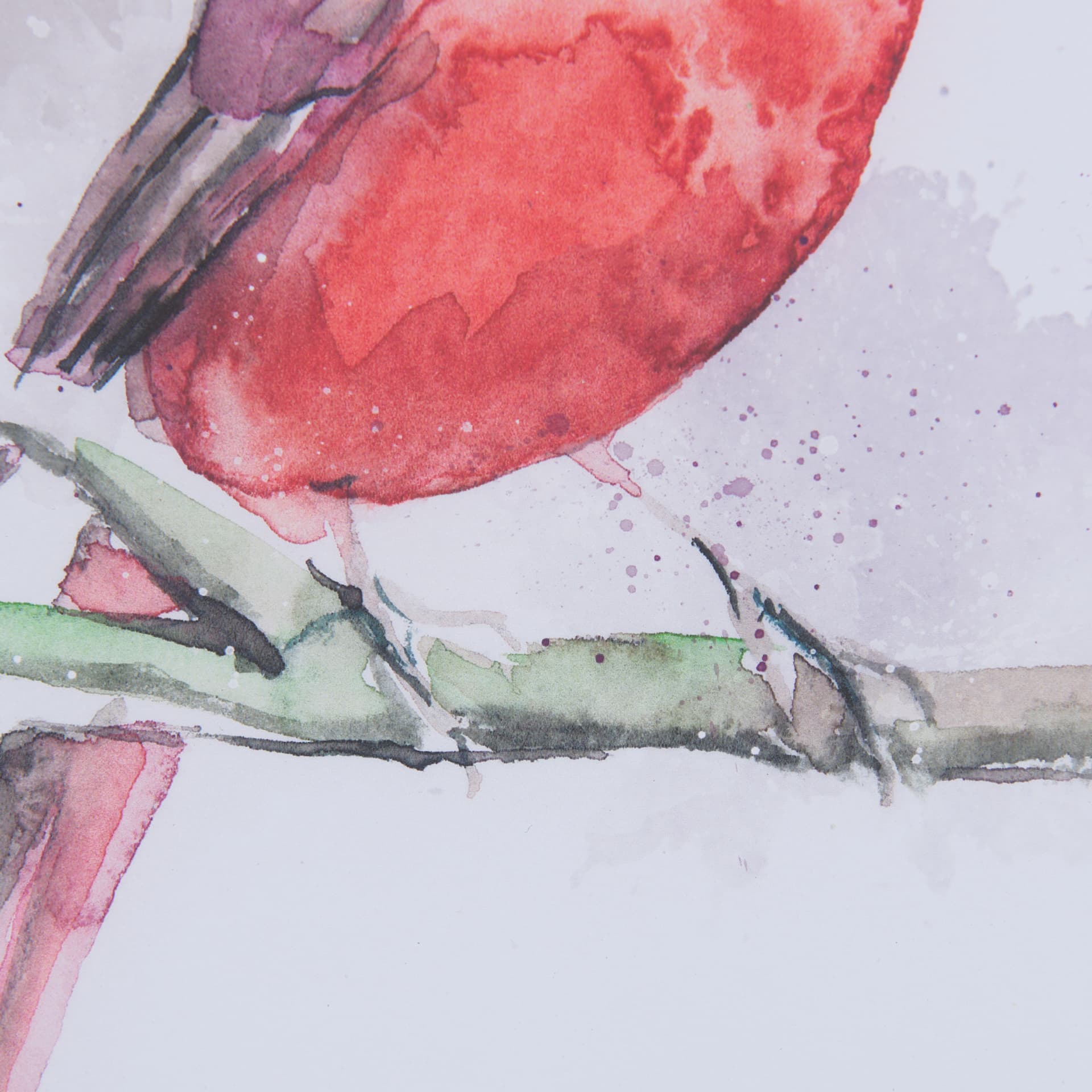 Cardinal II by Mercana Studio a Hand Embellished Textured Framed Art Print Matted under Glass — product photograph