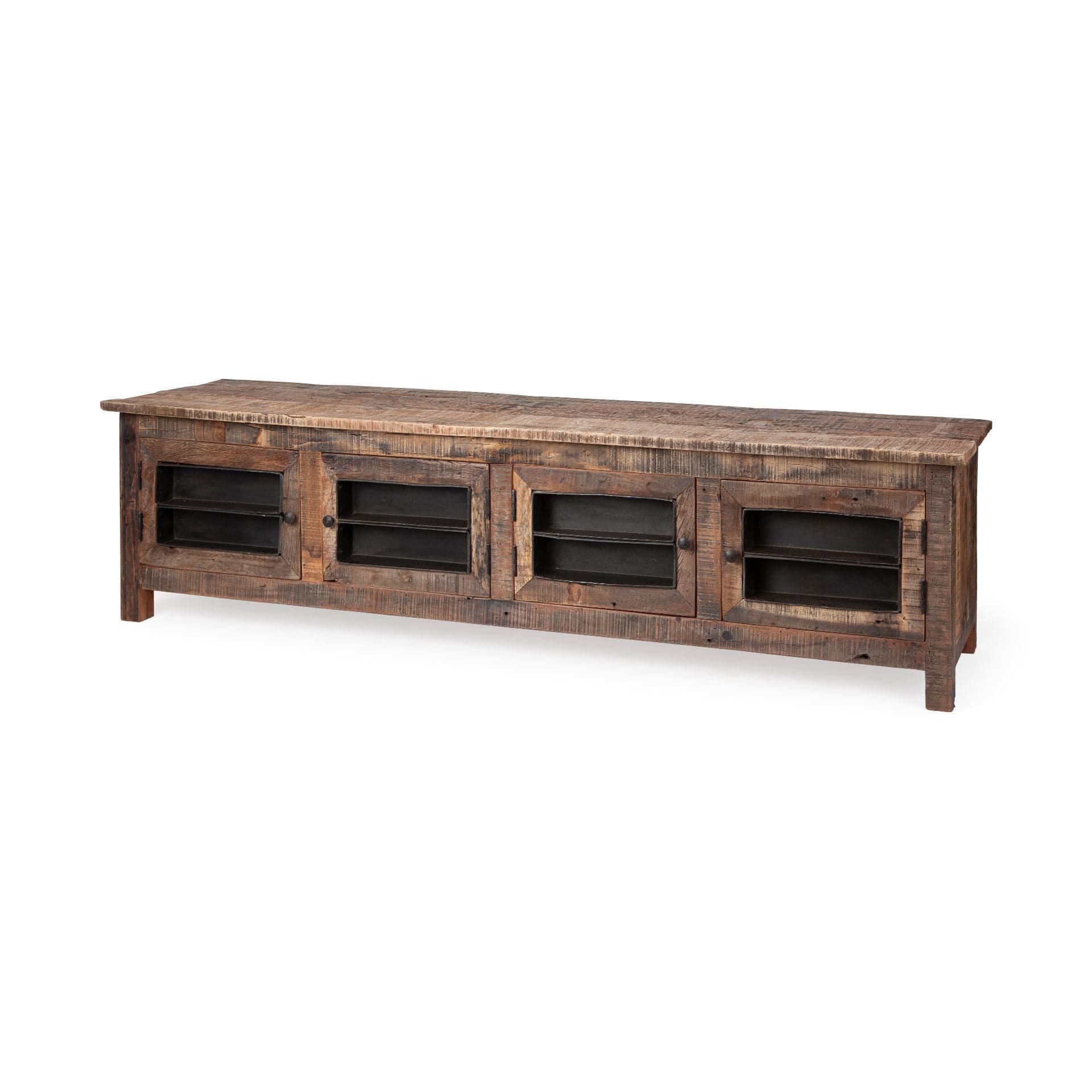 Wilton II Reclaimed Wood and Metal Media Console — product photograph