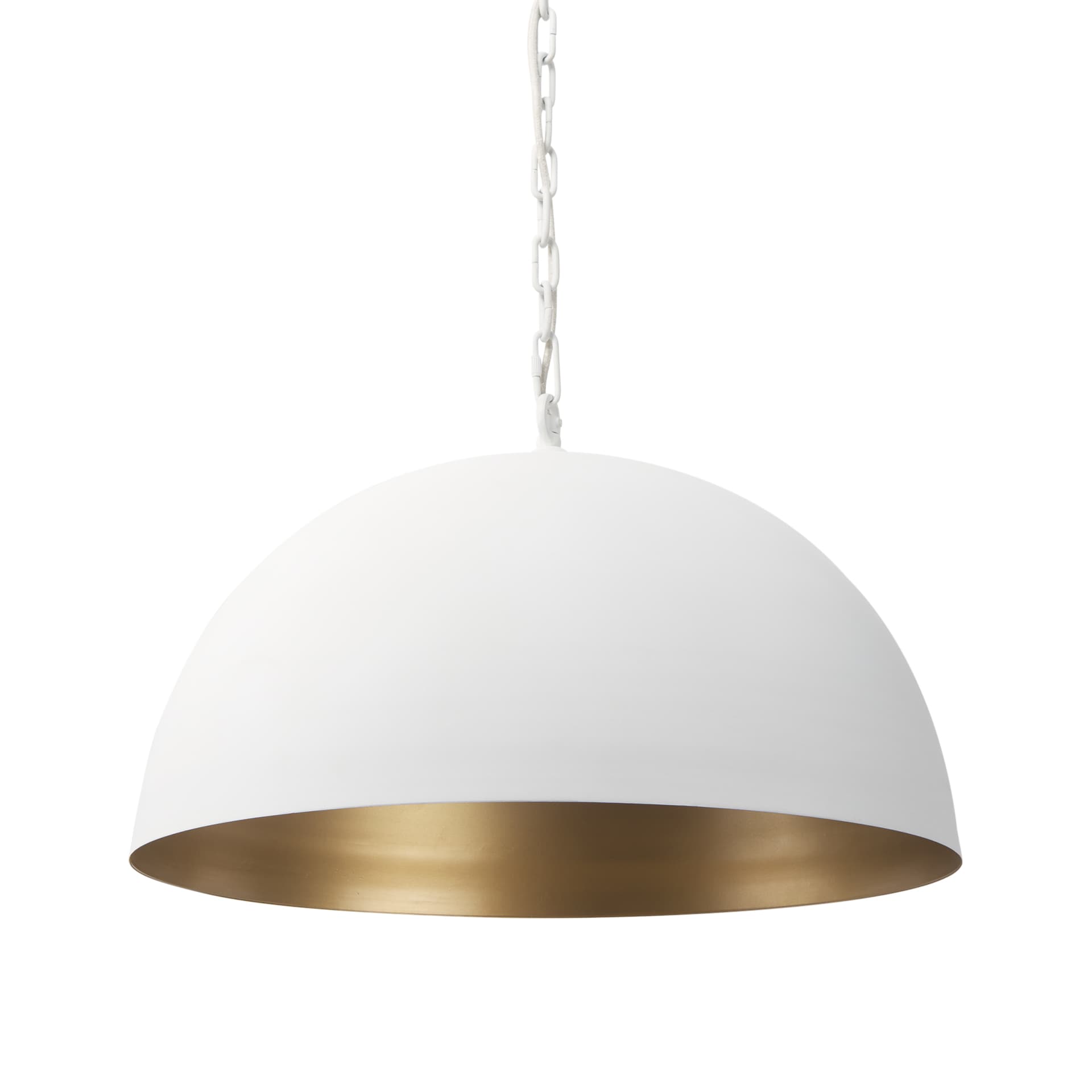 Doma 24" Round White Dome Pendant Light — product photograph