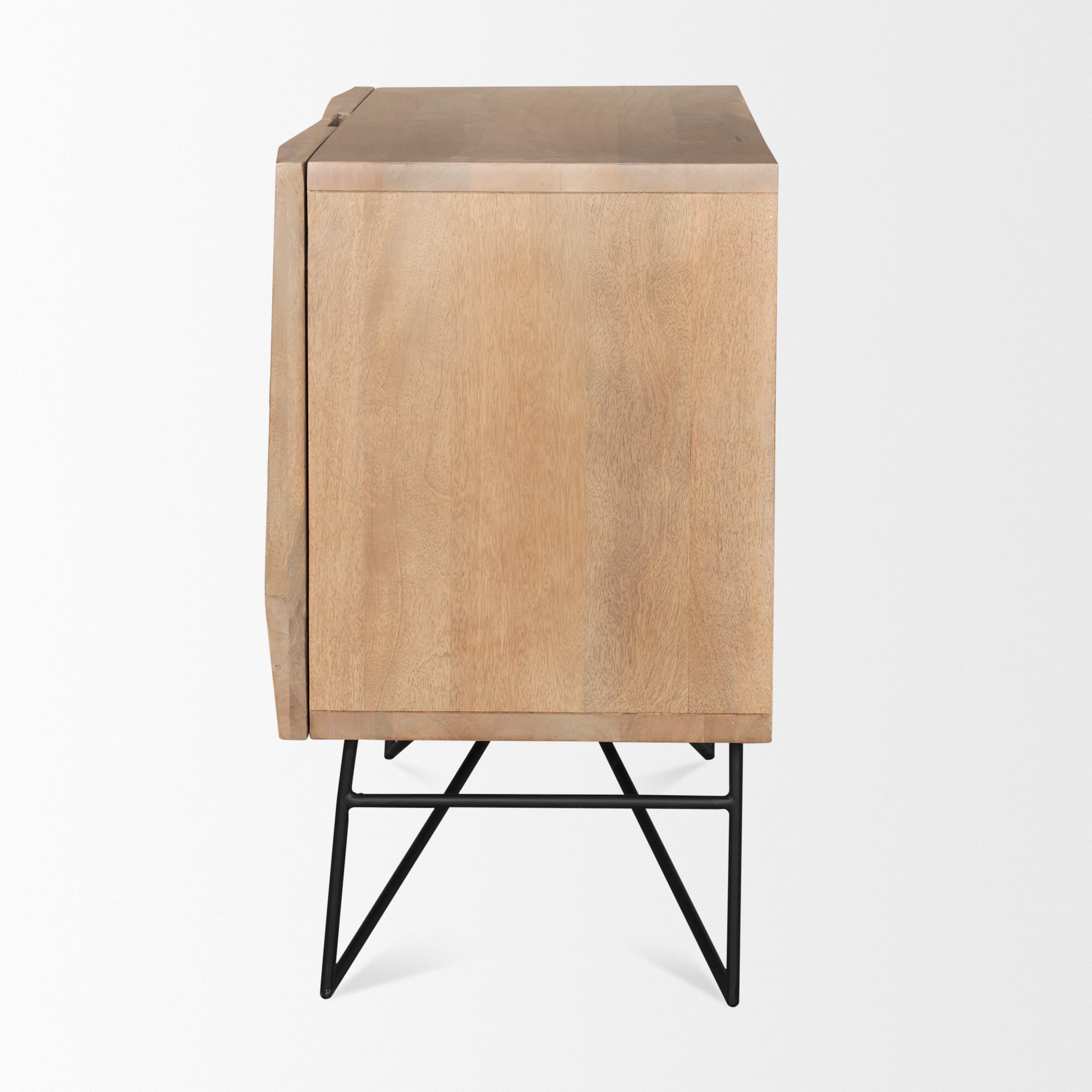 Darwin Light Brown Wooden 2 Door w/ 2 Shelves Accent Cabinet — product photograph