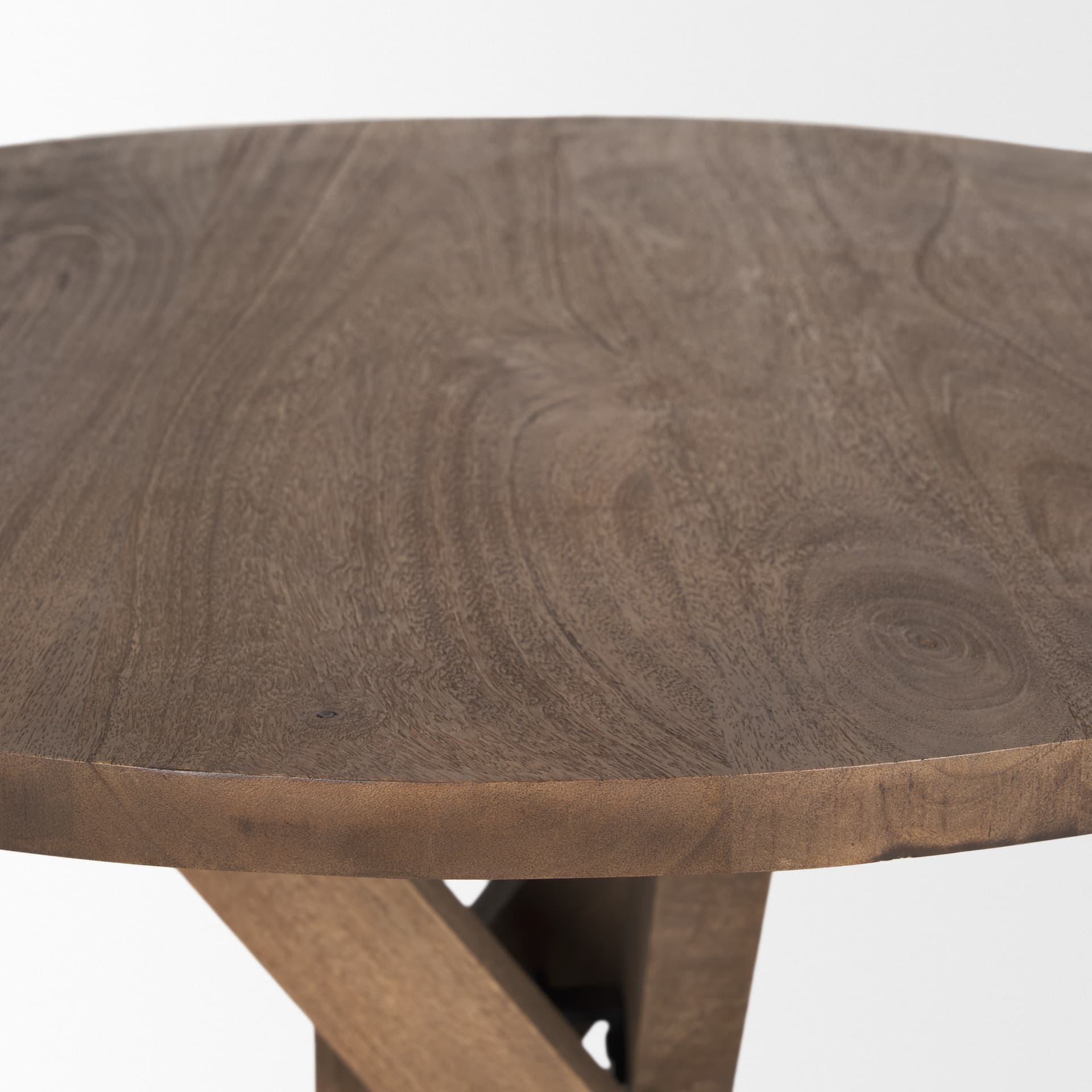 Solana Medium Brown Wood Foyer Table — product photograph