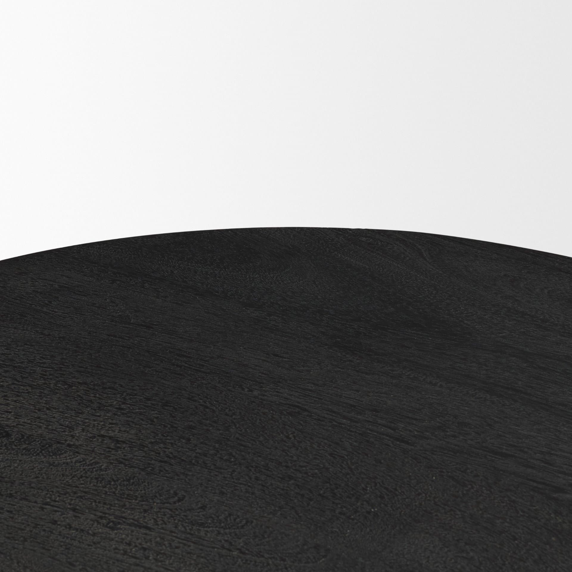 Sonel Matte Black Wood Pedestal Foyer Table — product photograph