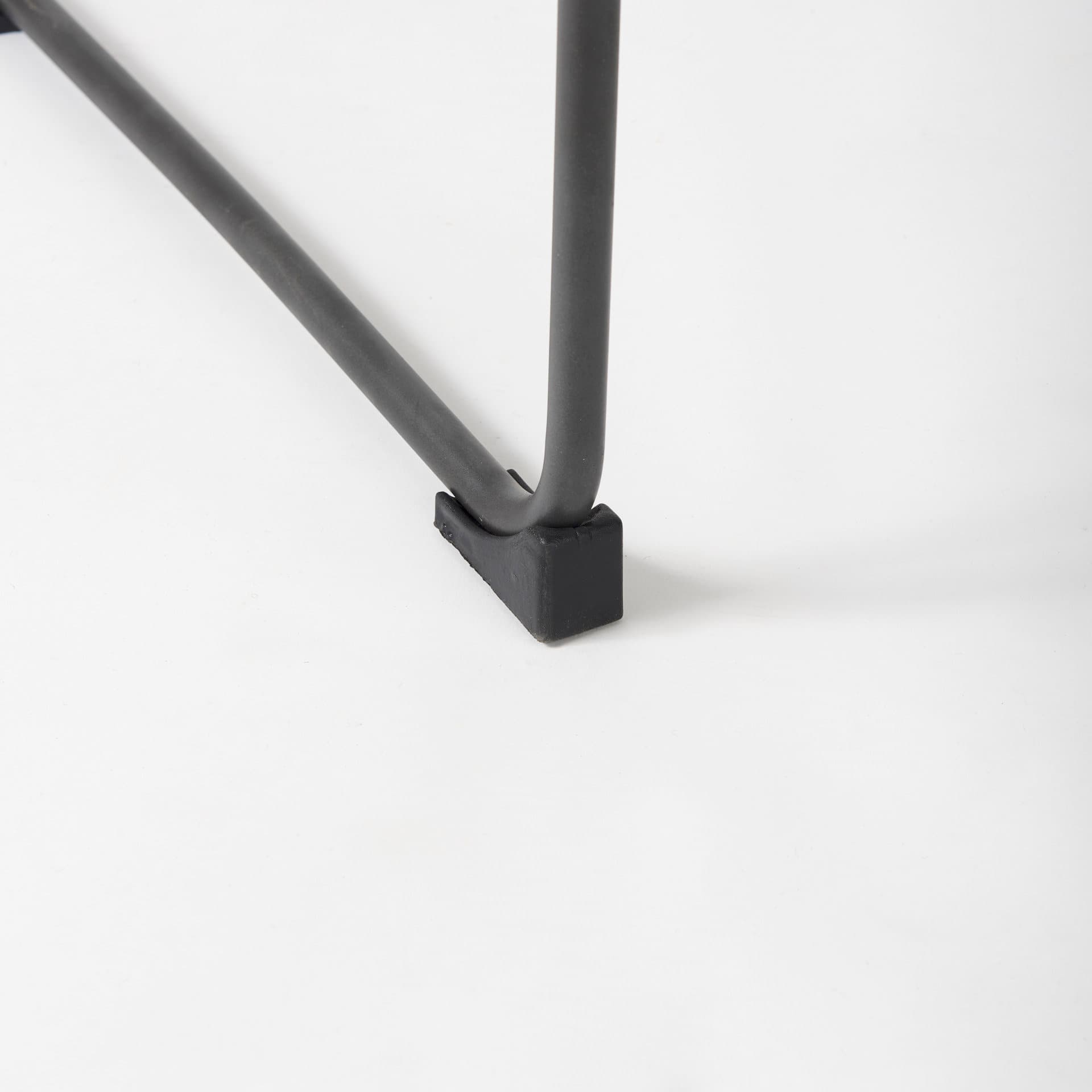 Direttore Backless 44.1in Seat Bar Stool | Black Leather w/ Black Iron — product photograph