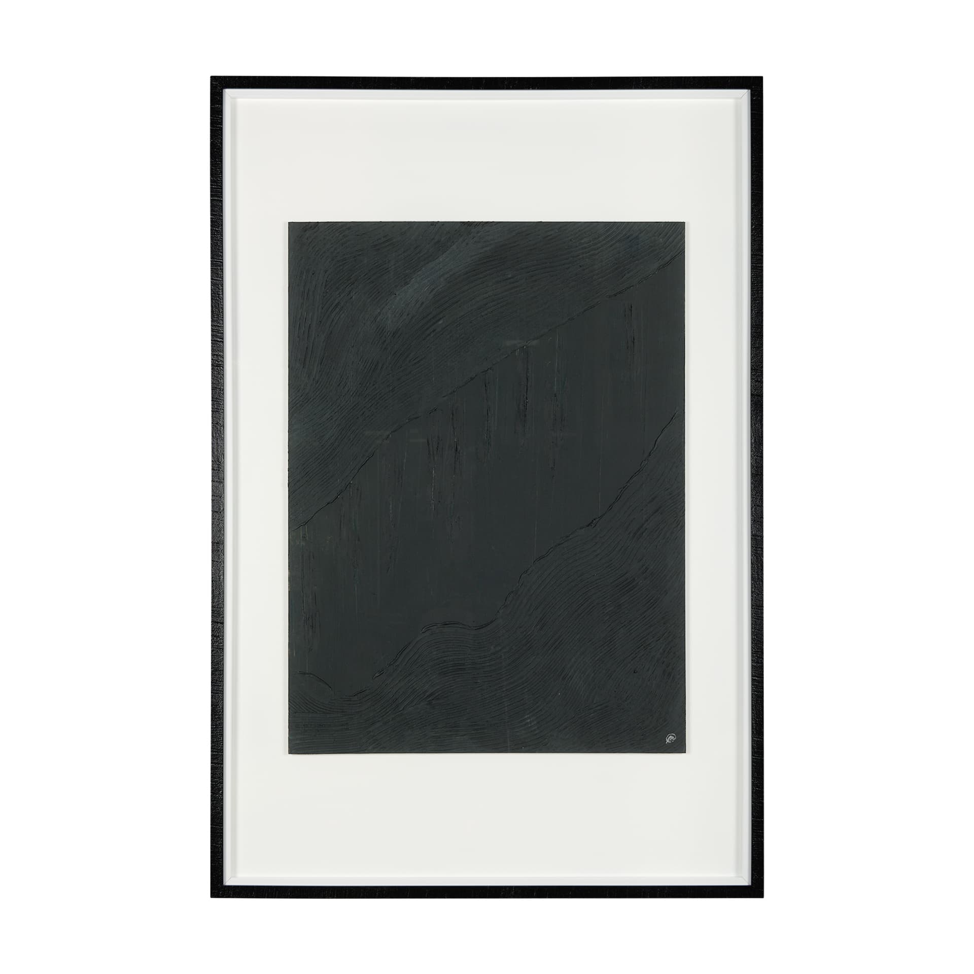 Slate II by Studio M a handmade Original Framed Artwork under Glass — product photograph