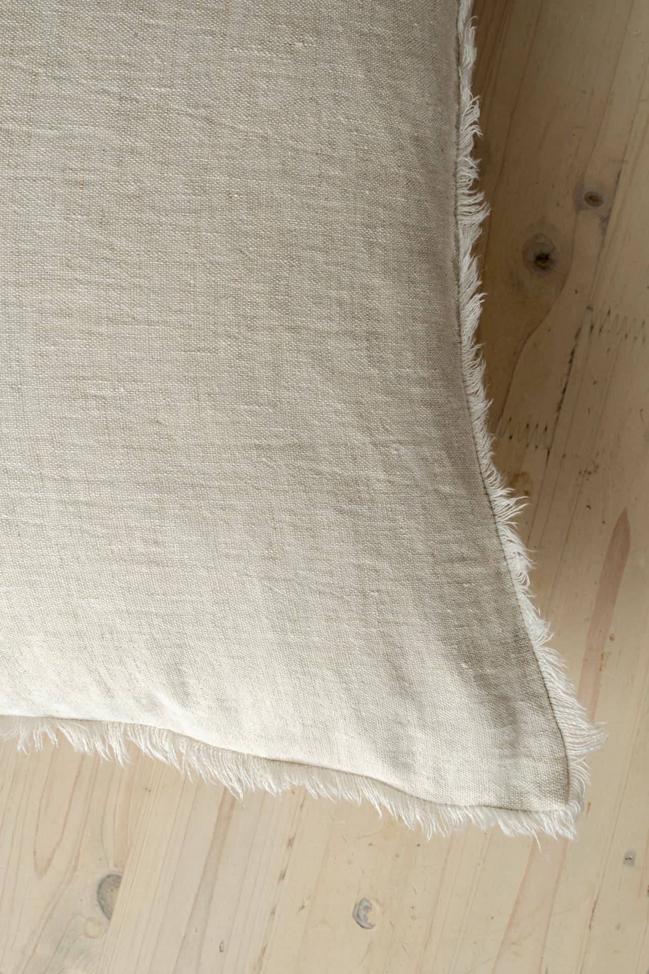 Lina 24x24 Chambray Linen Decorative Pillow Cover w/Filler — product photograph