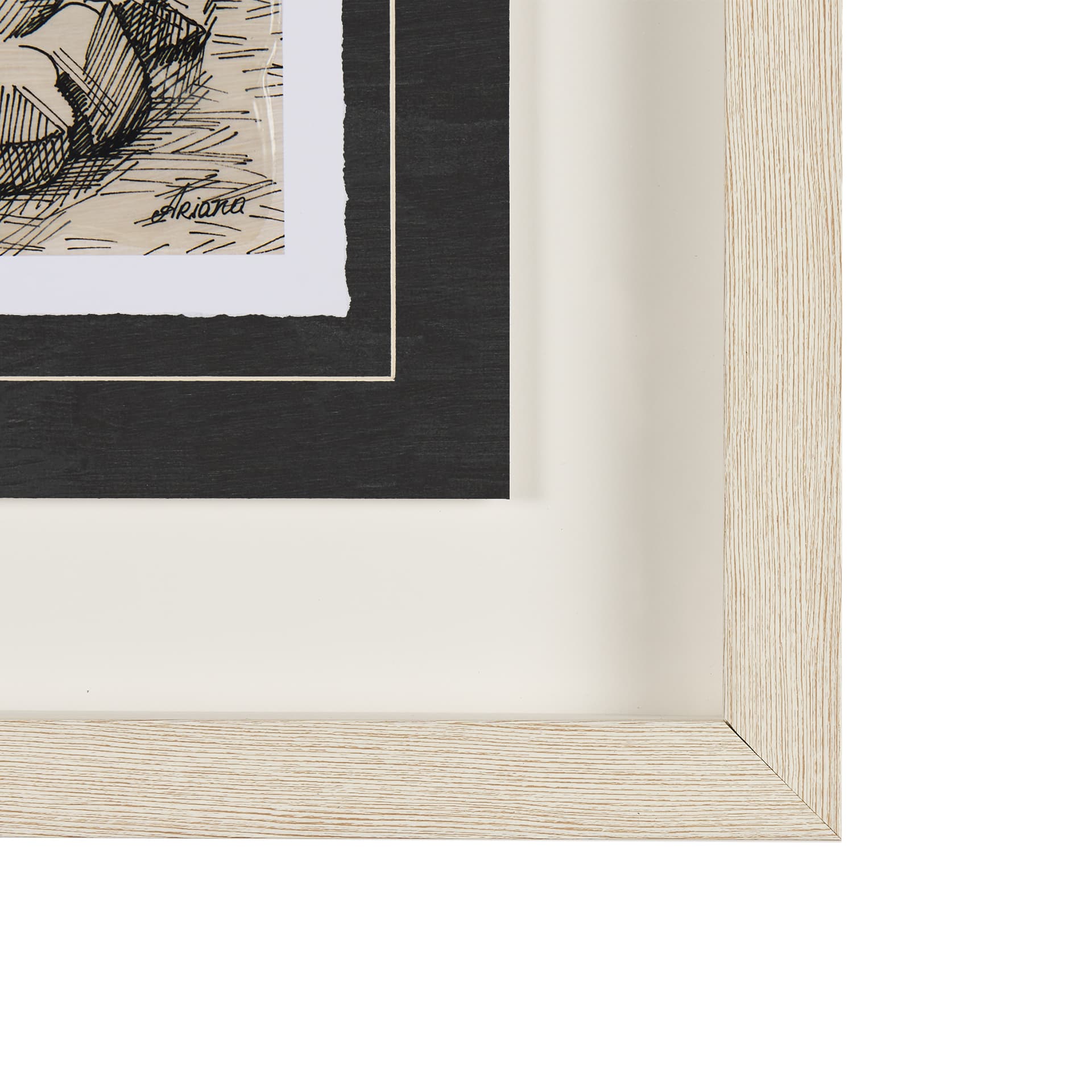 Fireside IV by Mercana Studio a Hand Embellished Textured Framed Art Print Matted under Glass — product photograph