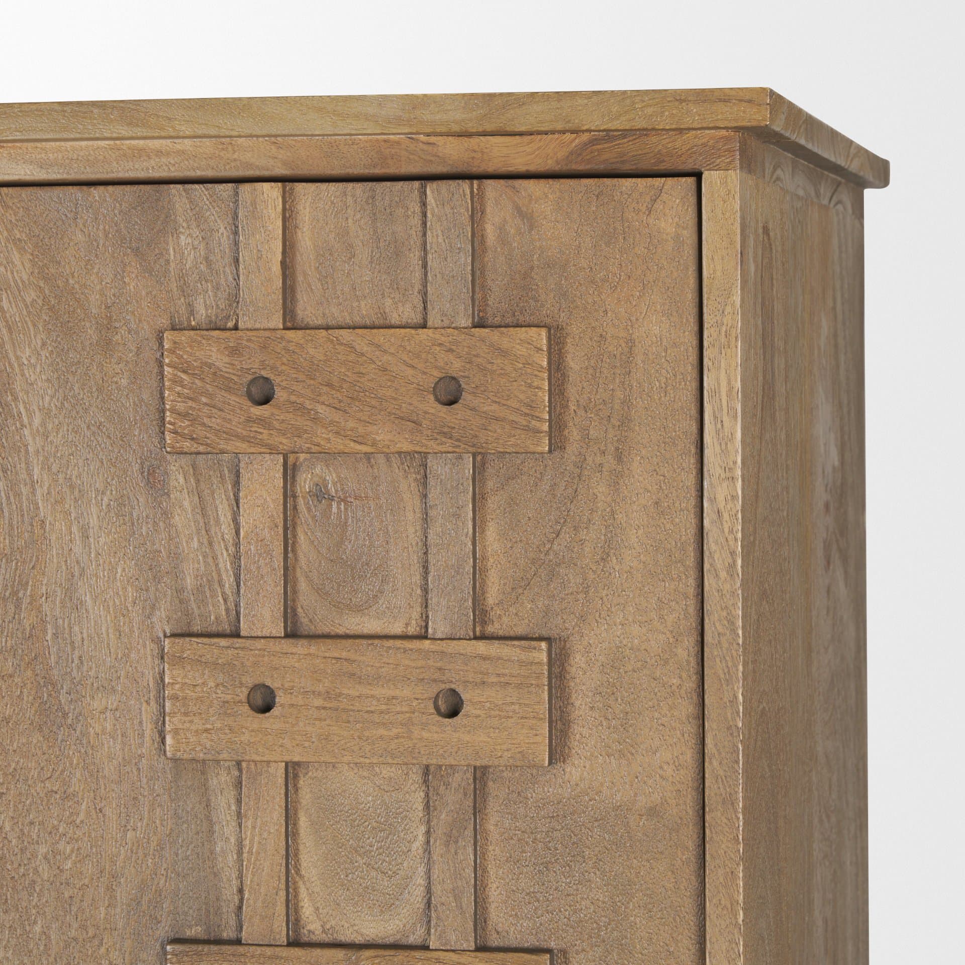 Truss Cool Brown Wood 6 Door Tall Cabinet — product photograph