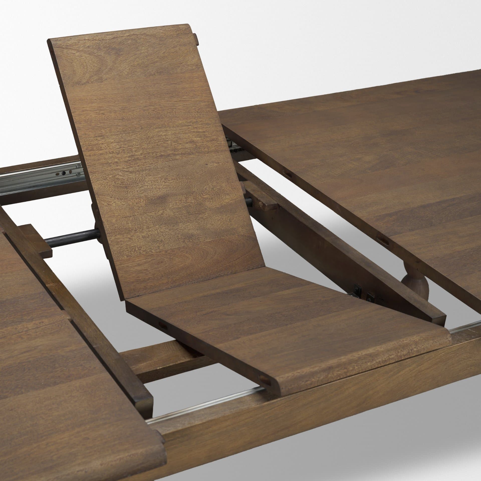 Angeline 96"L x 48"W Extendable Dining Table | Dark Brown Wood | Seats 8-10 — product photograph