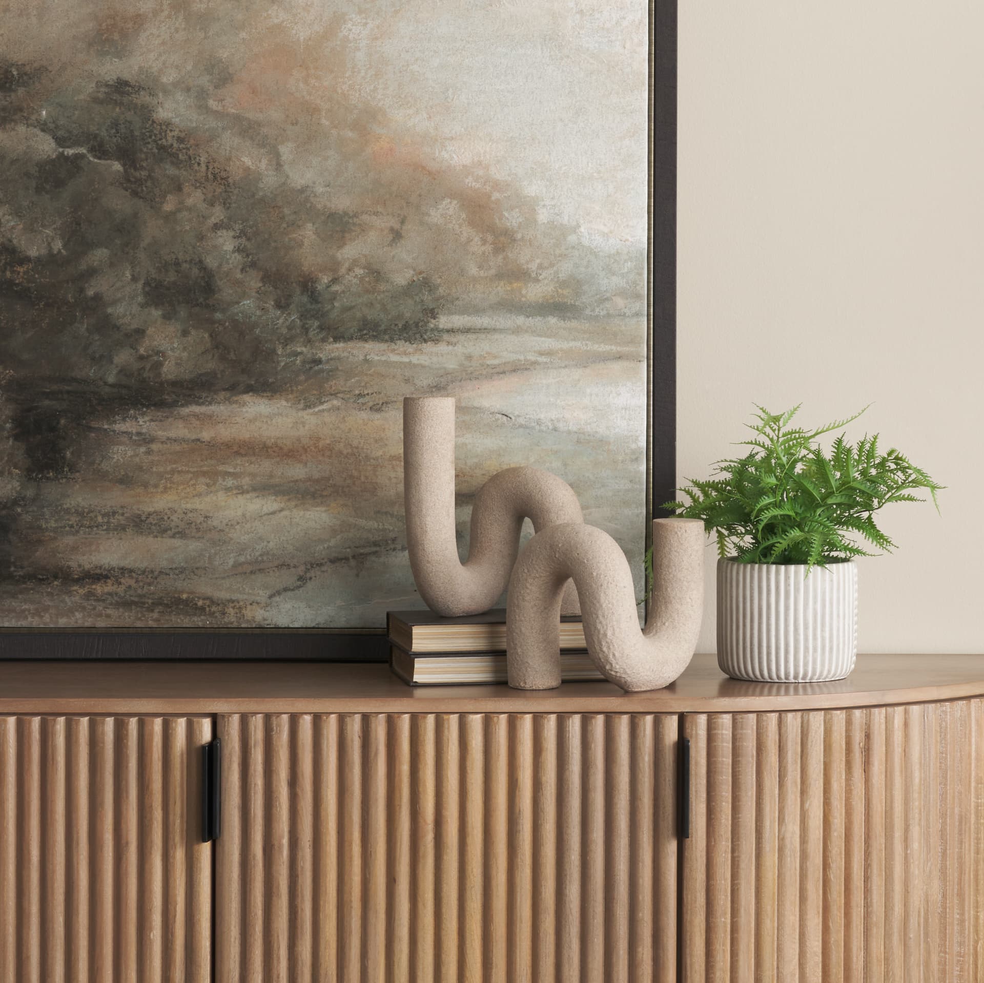 Kailas Resin Textured Sandstone Decorative Object — product photograph