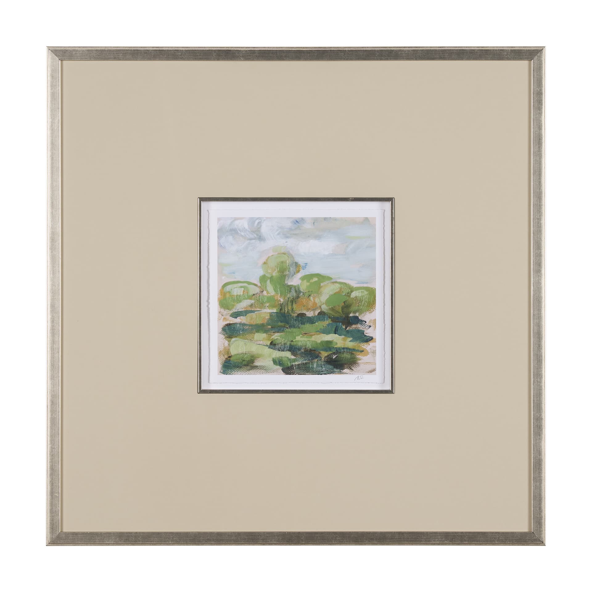 Vibrant View II by Mercana Studio a Hand Embelished Textured Framed Art Print Matted under Glass — product photograph