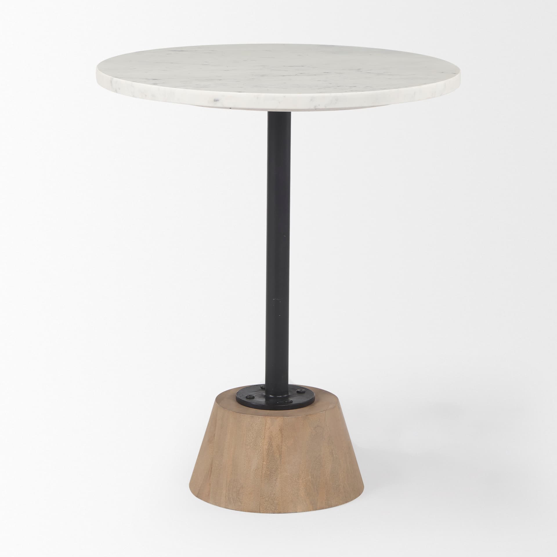 Maxwell Marble Top Pedestal End/Side Table — product photograph