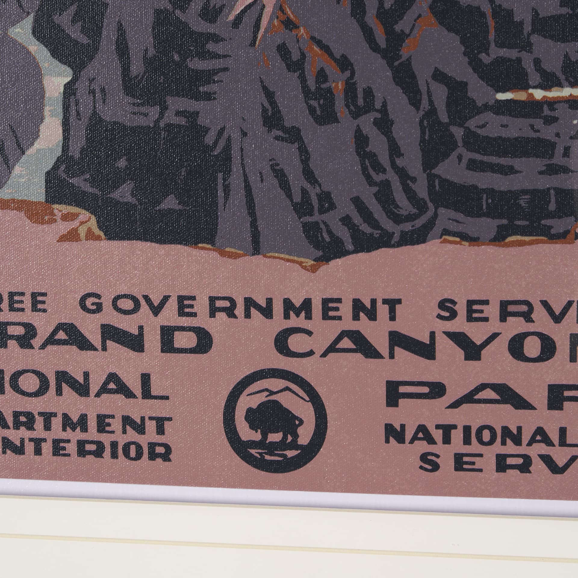 Grand Canyon National Park by The Vinatage Collection a Framed Art Print Matted under Glass — product photograph