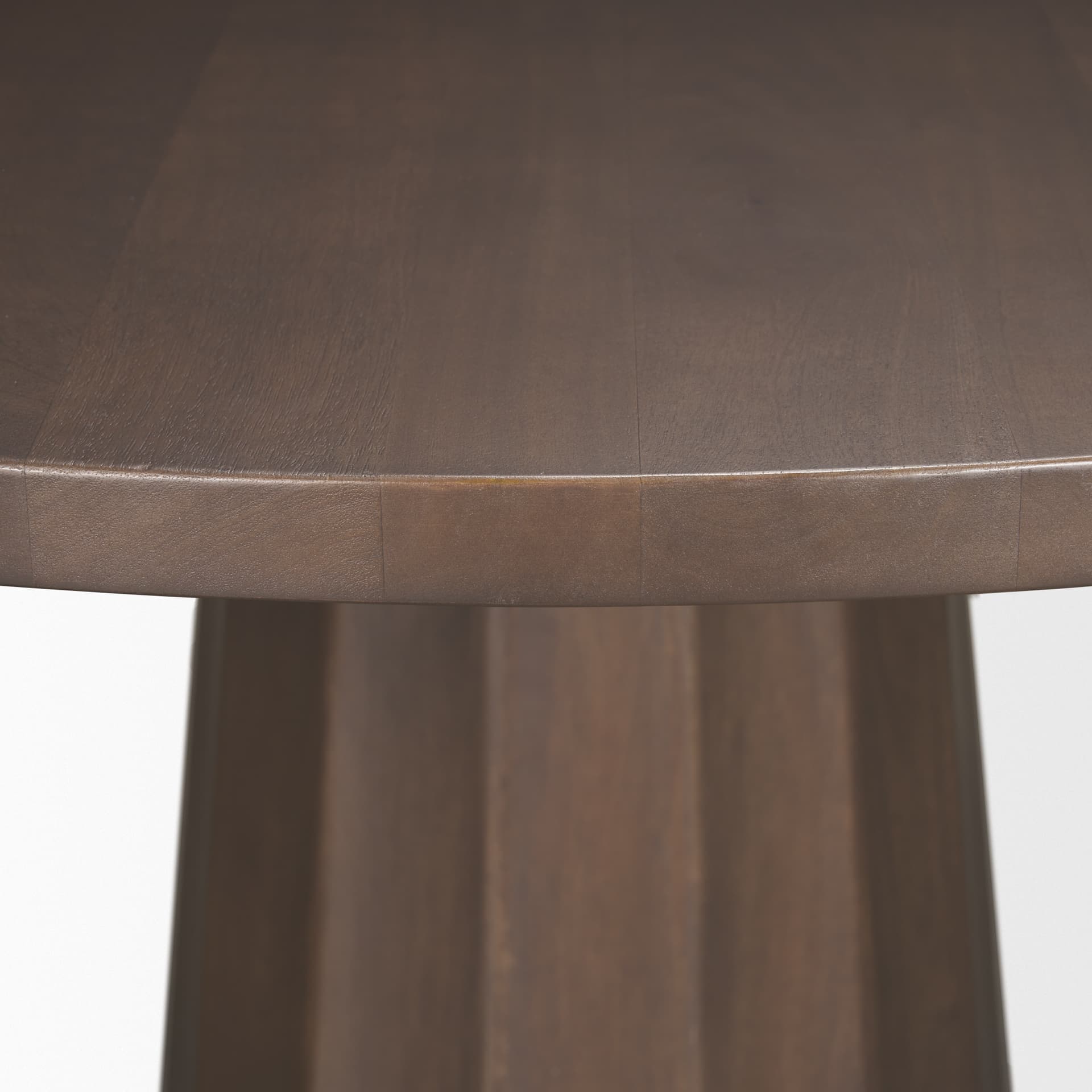 Swanson 60" Round Pedestal Dining Table | Dark Brown Wood | Seats 6 — product photograph