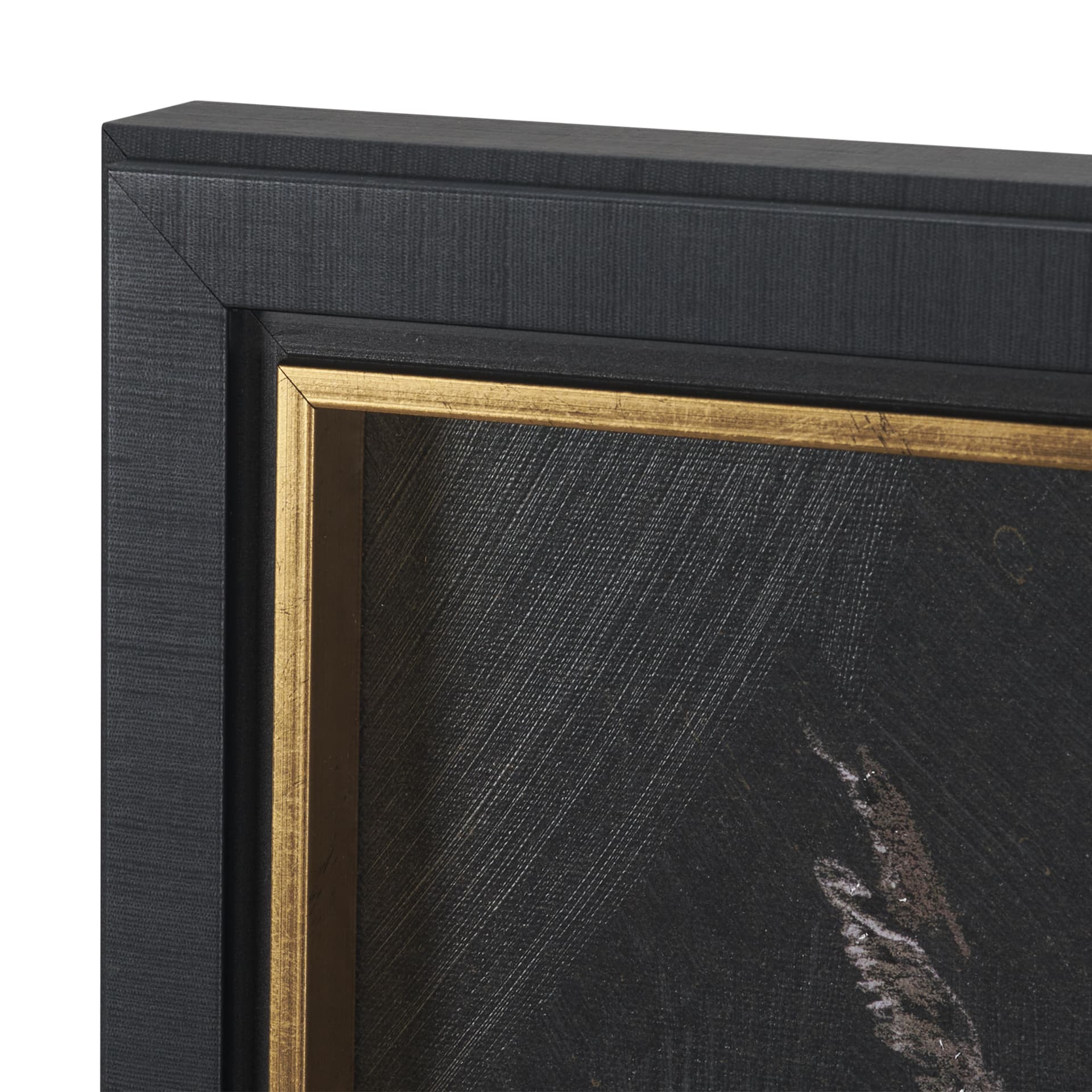 Golden Grasses III by Mercana Studio Hand Embelished Textured Framed Artwork Matted — product photograph