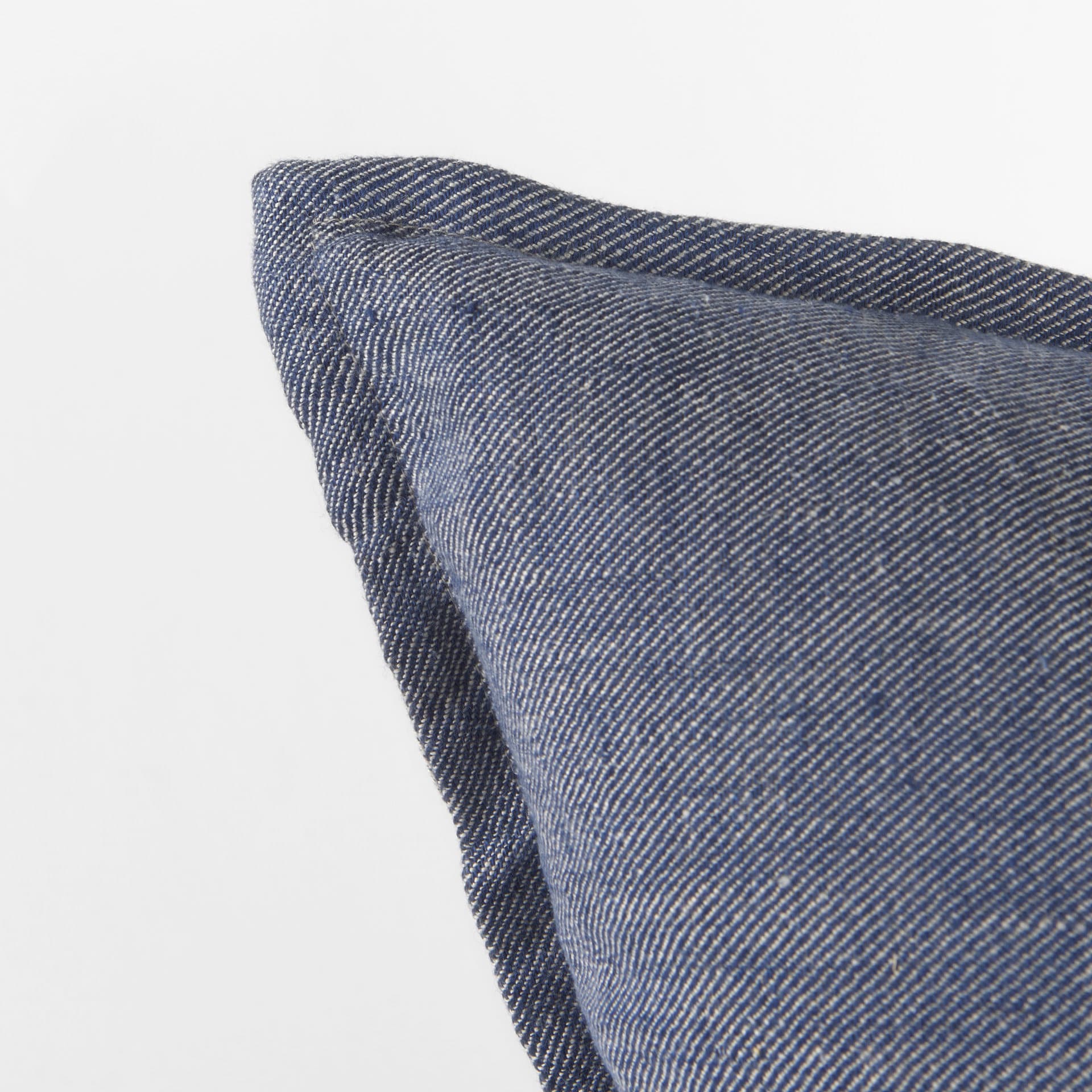 Aubrielle 20x20 Gray and Blue Fabric Color Blocked Pillow Cover — product photograph