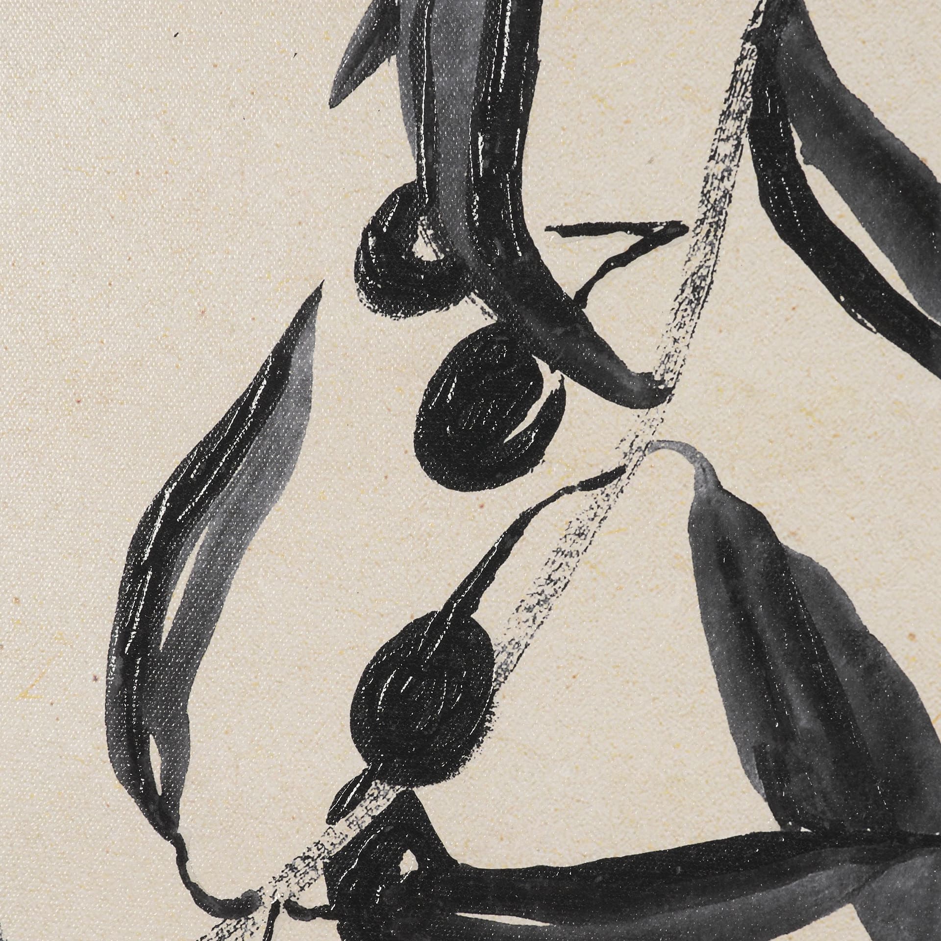 Olive Branch by Cristina Bartl Villa Hand-Embellished Textured Framed Artwork Matted under Glass — product photograph
