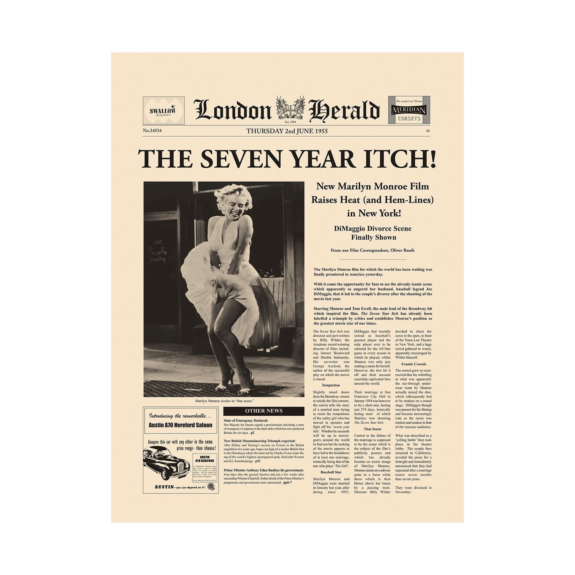 The Seven Year Itch by Mercana Studio a Hand Embellished Textured Canvas — product photograph