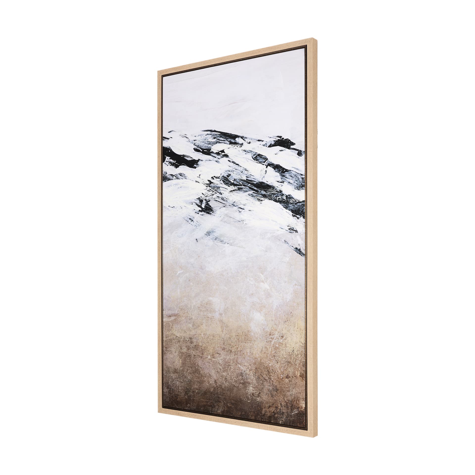 Black Strokes III by Mercana Studio a Hand Embellished Textured Framed Canvas — product photograph