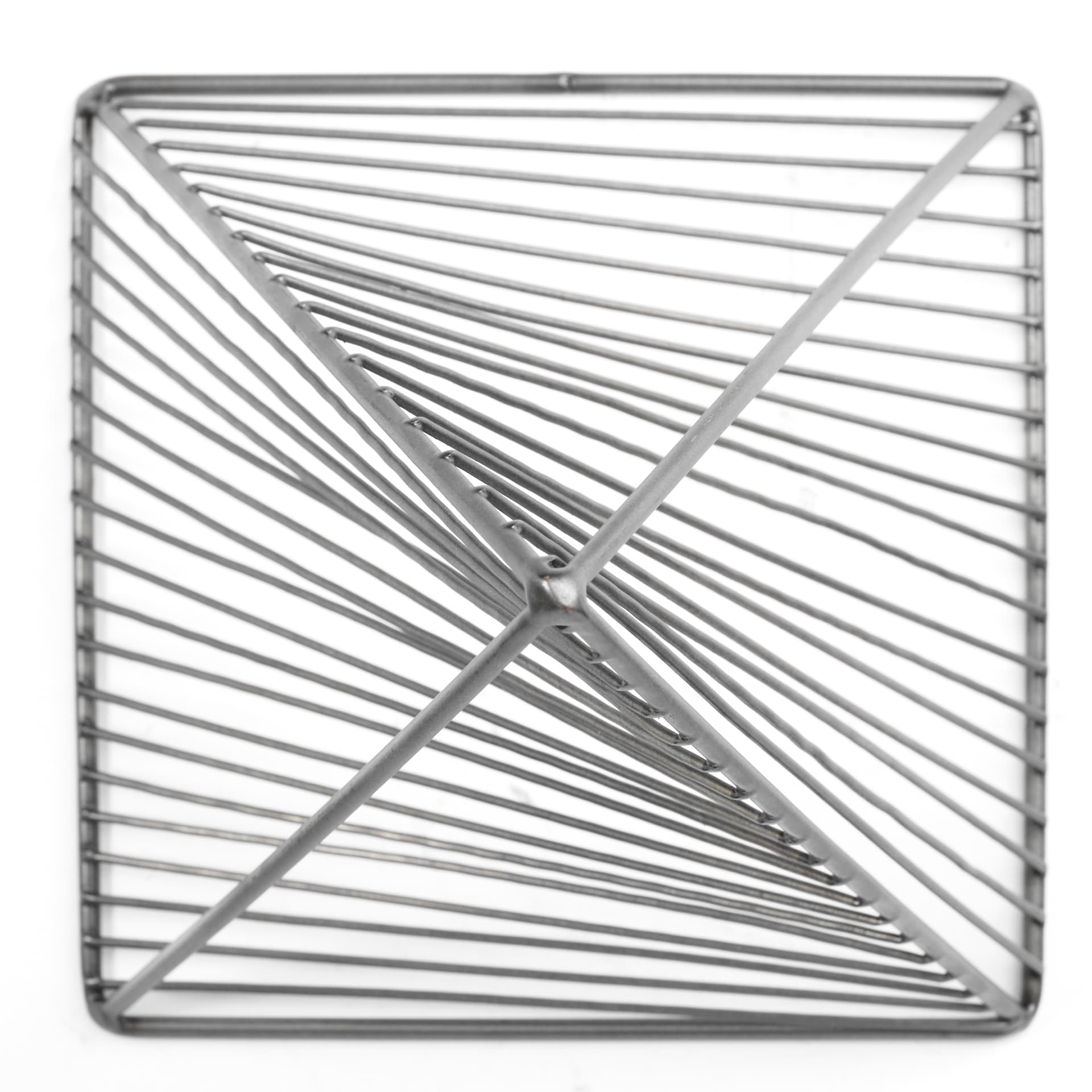 Risley 8L x 8W Gray Metal Triangular Decorative Object — product photograph