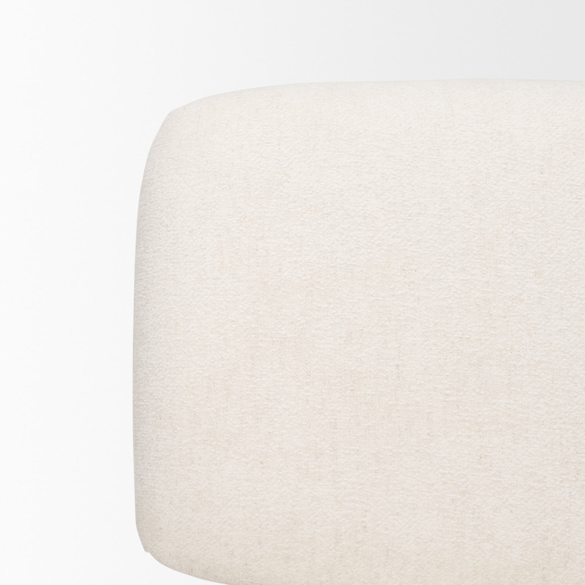 Nora Cream Fabric w/ Matte Black Metal Legs Accent Chair — product photograph
