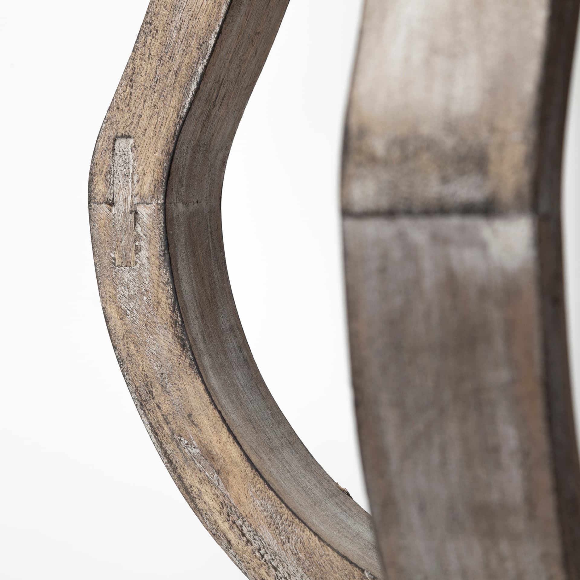 Brillion Small Rustic Wood Metal Table Candle Holder — product photograph