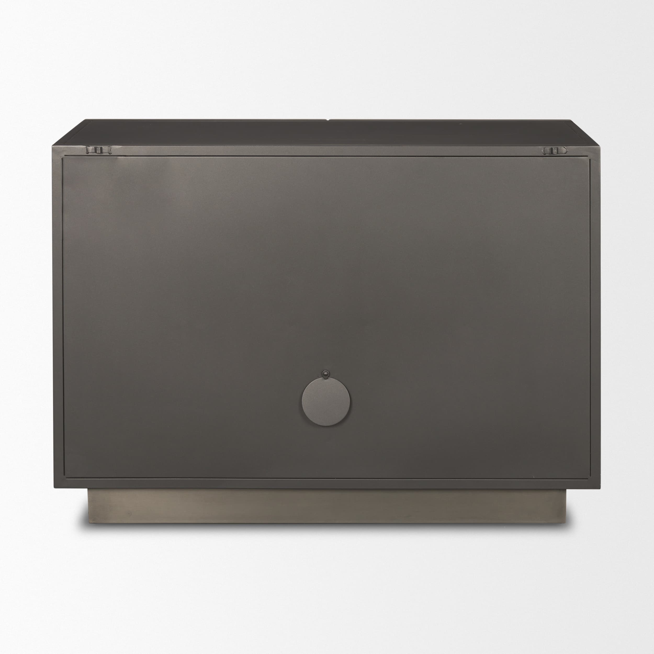 Roxdale Acid Washed Iron Metal Accent Cabinet — product photograph