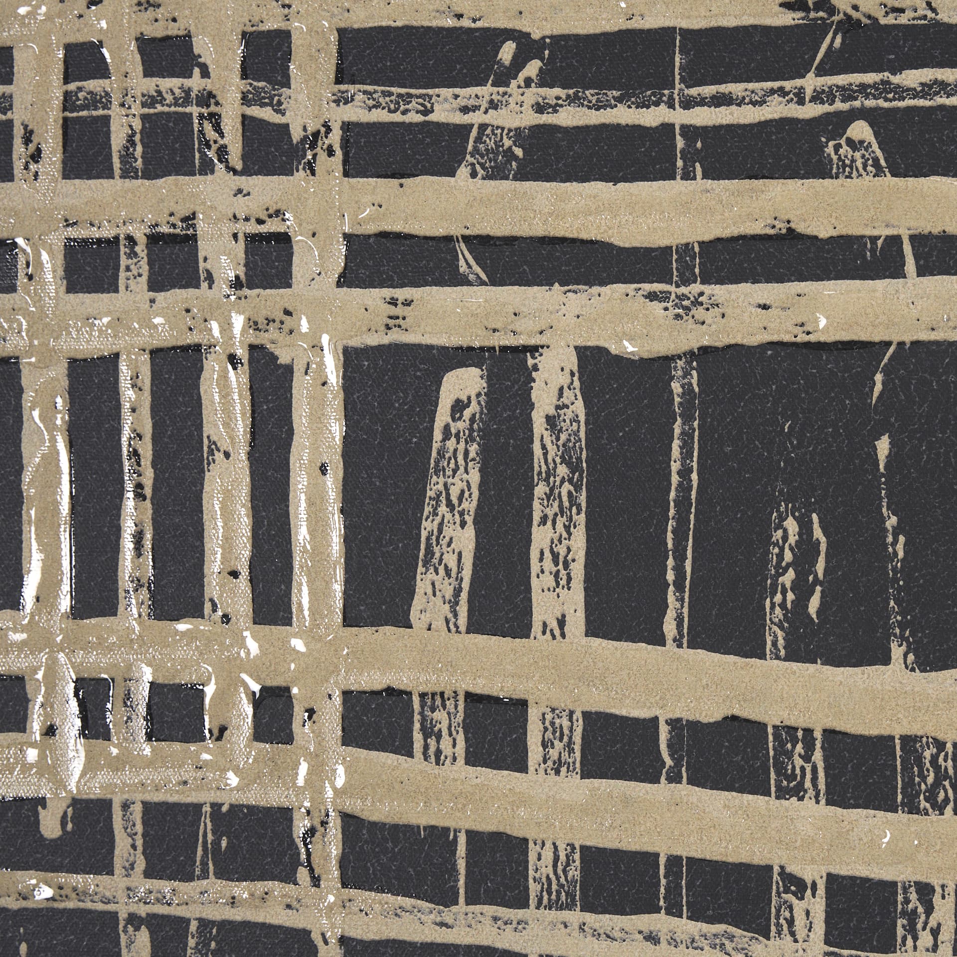 Woven Lines II Tan by Mercana Studio a Hand Embellished Textured Framed Art Print — product photograph