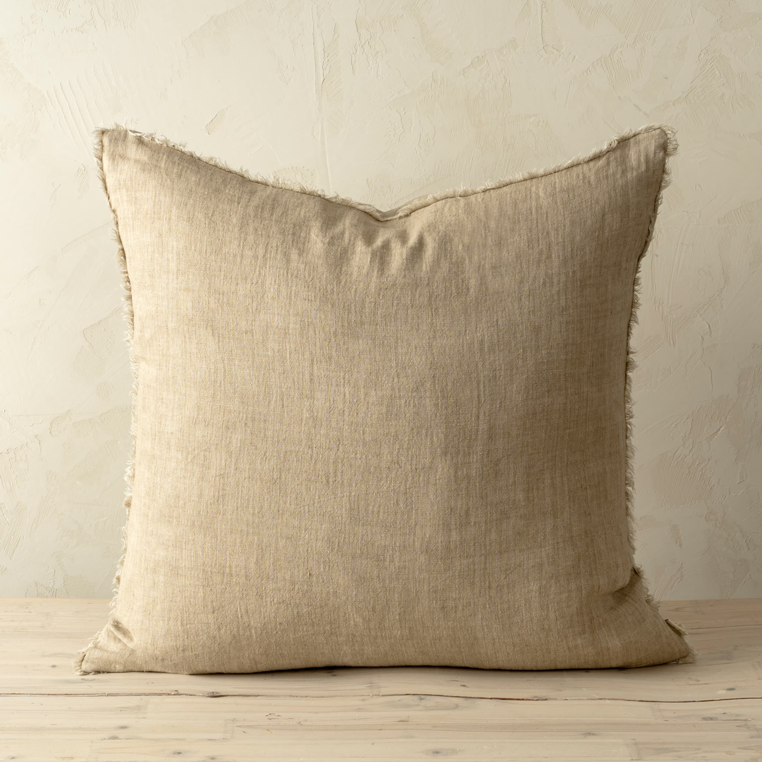 Lina 24x24 Dune Linen Decorative Pillow Cover — product photograph