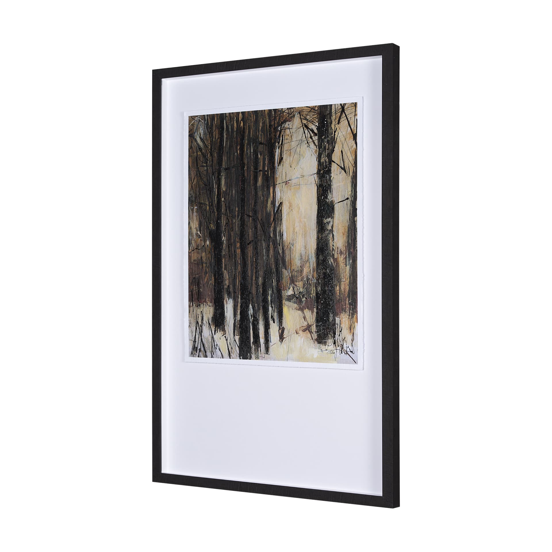 Forest View III by Mercana Studio a Hand Embellished Textured Framed Art Print Matted under Glass — product photograph