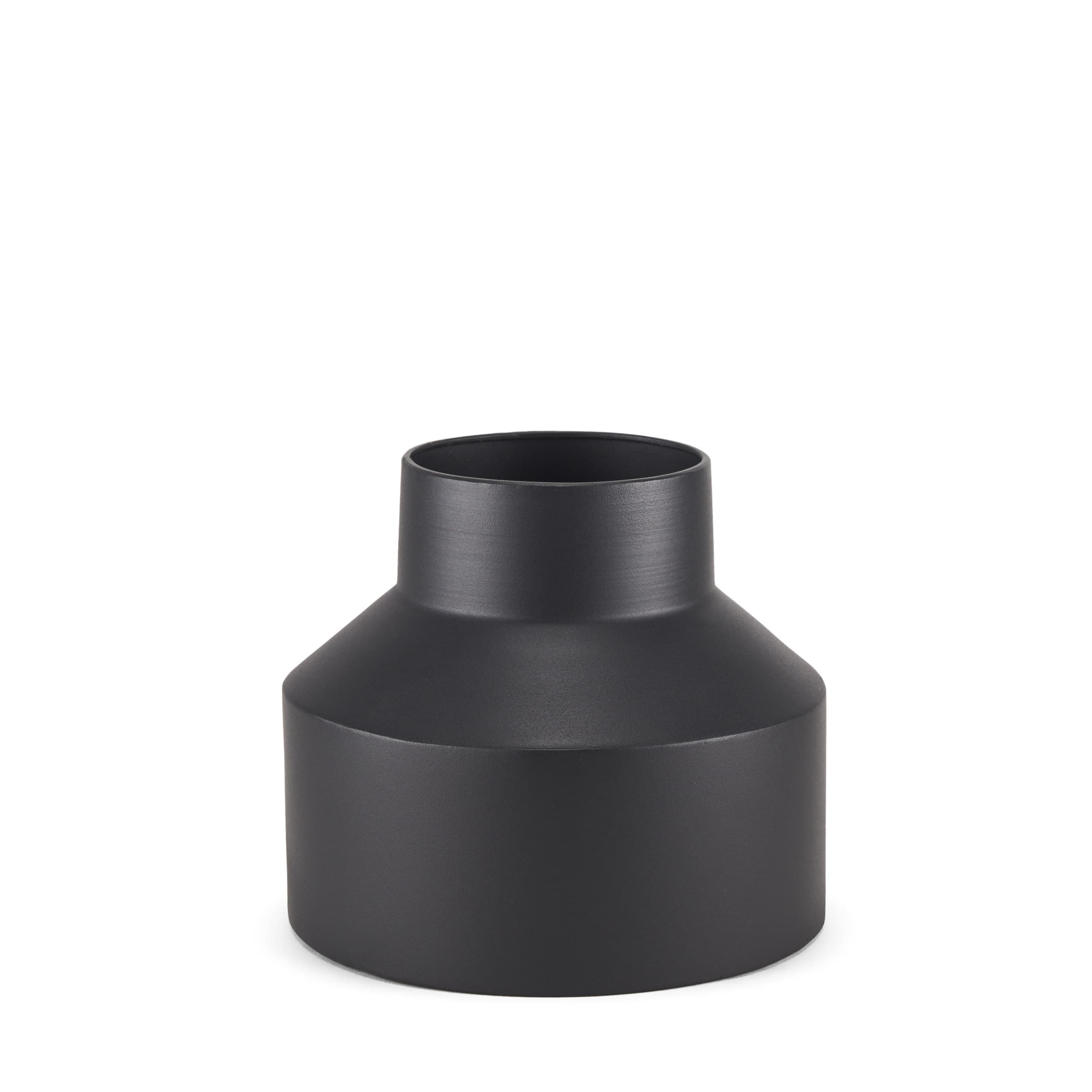 Tosca Medium Matte Black Metal Vase — product photograph