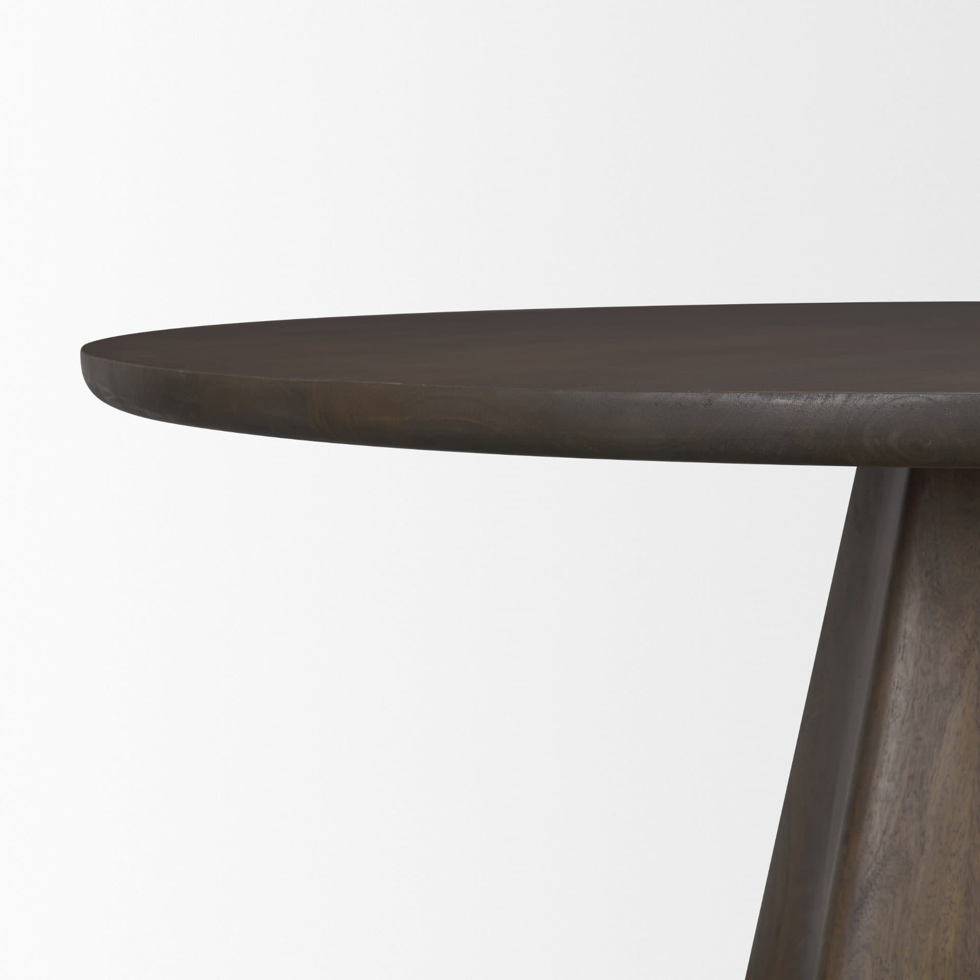 Jovani 60" Round Pedestal Dining Table | Modern | Dark Brown Wood | Seats 6 — product photograph