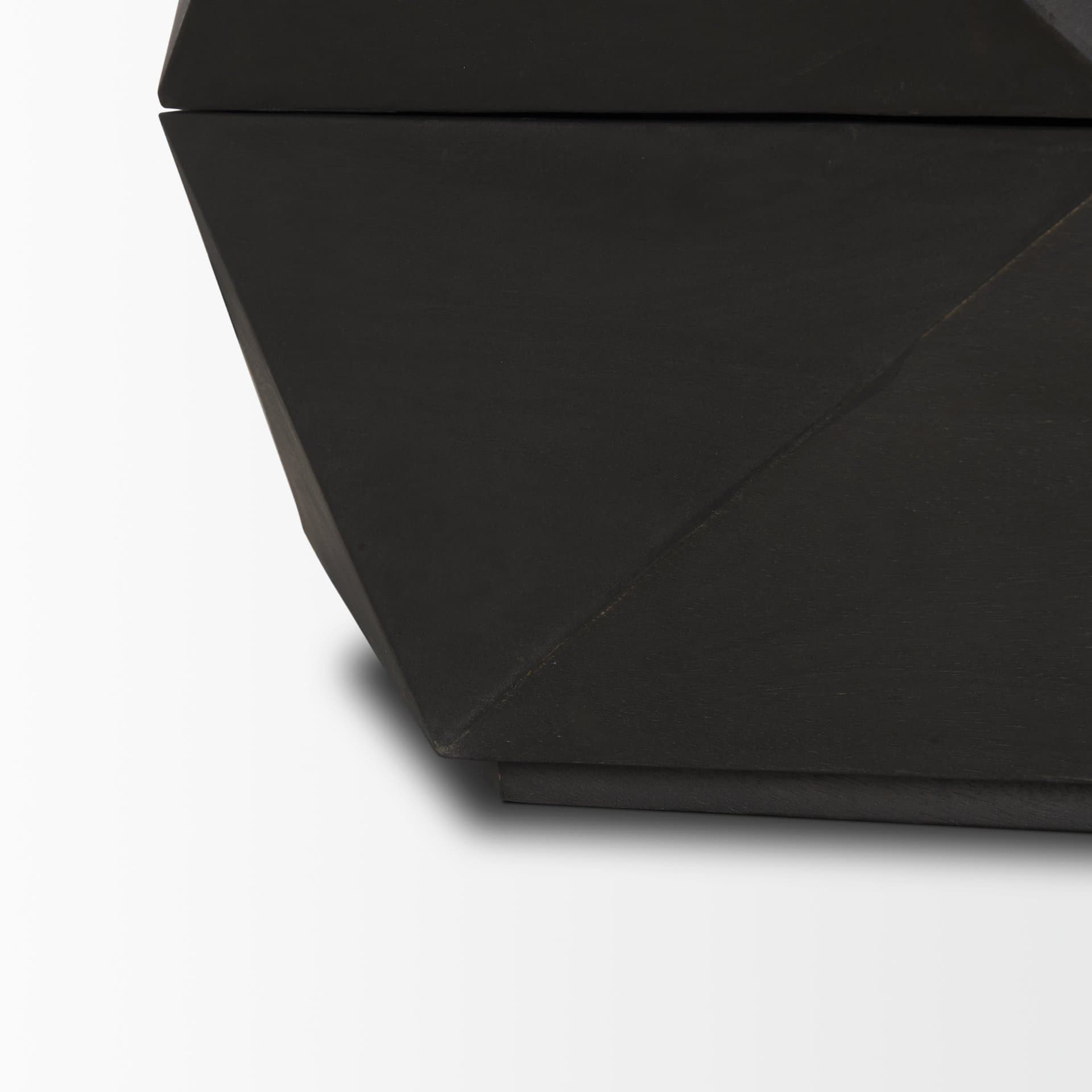 Arreto 36" Hexagonal Hinged Solid Wood Top and Base Coffee Table — product photograph