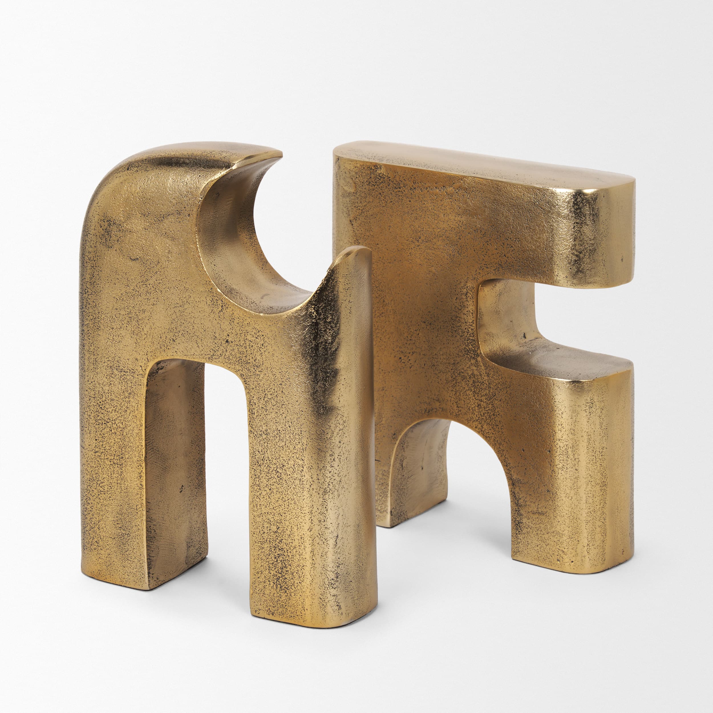 Renni Antiqued Brass Large Decorative Sculpture — product photograph