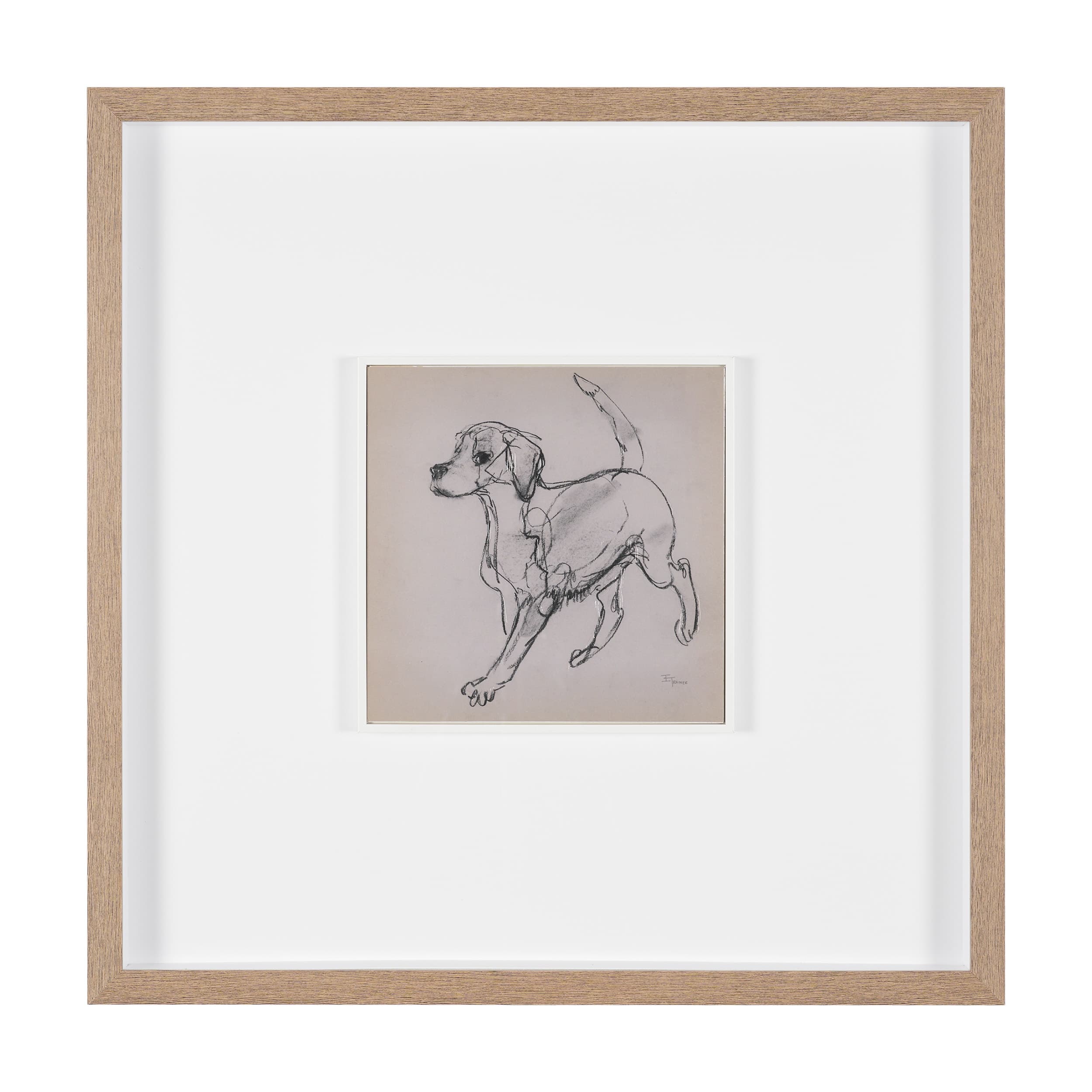 Good Boy by Mercana Studio Hand-Embellished Framed Artwork Matted under Glass — product photograph