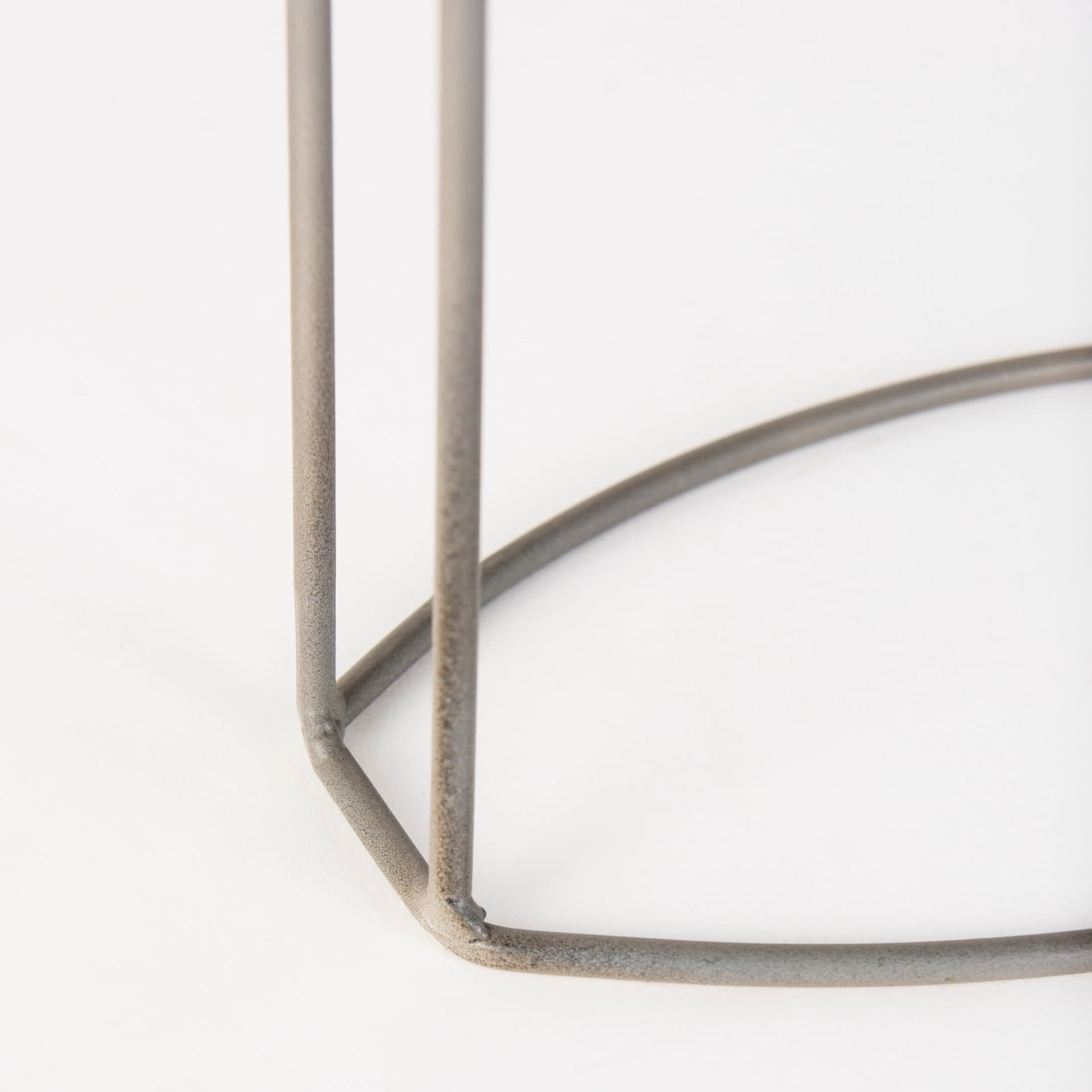 Aurus Matte Gray Metal Table Clock — product photograph