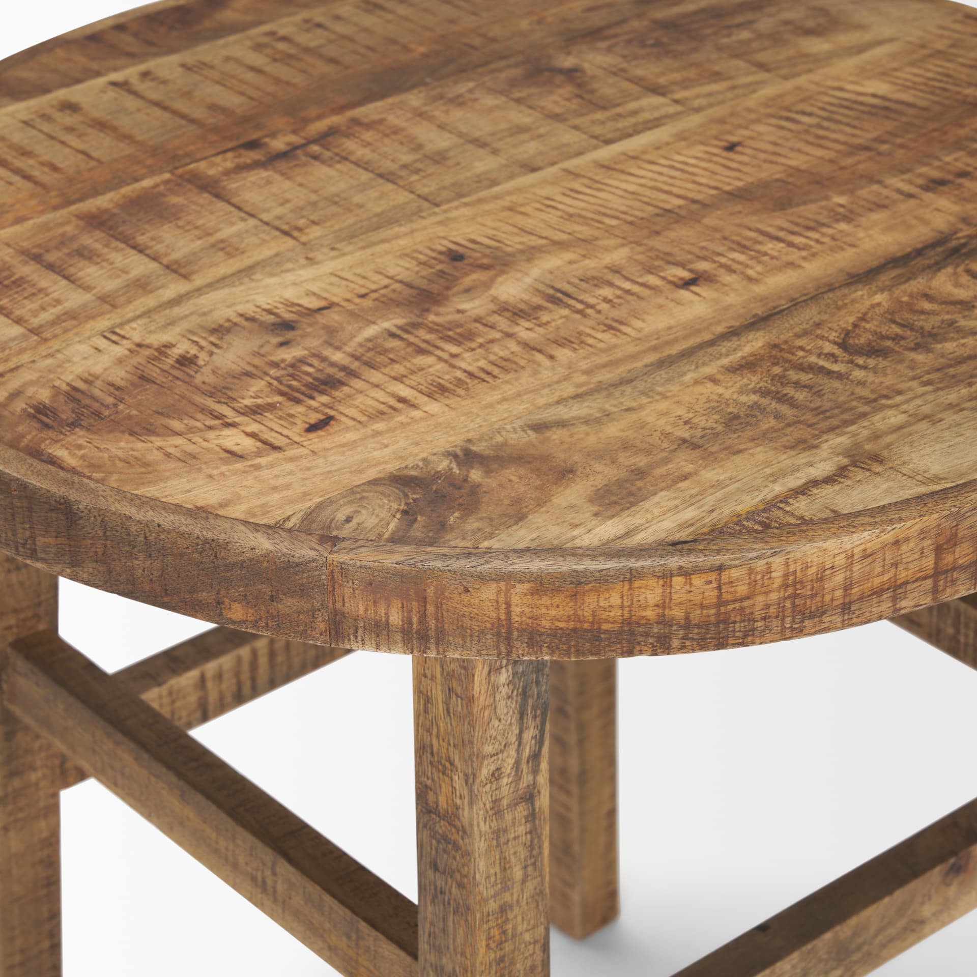 Rosie Large Brown Wood End Table — product photograph