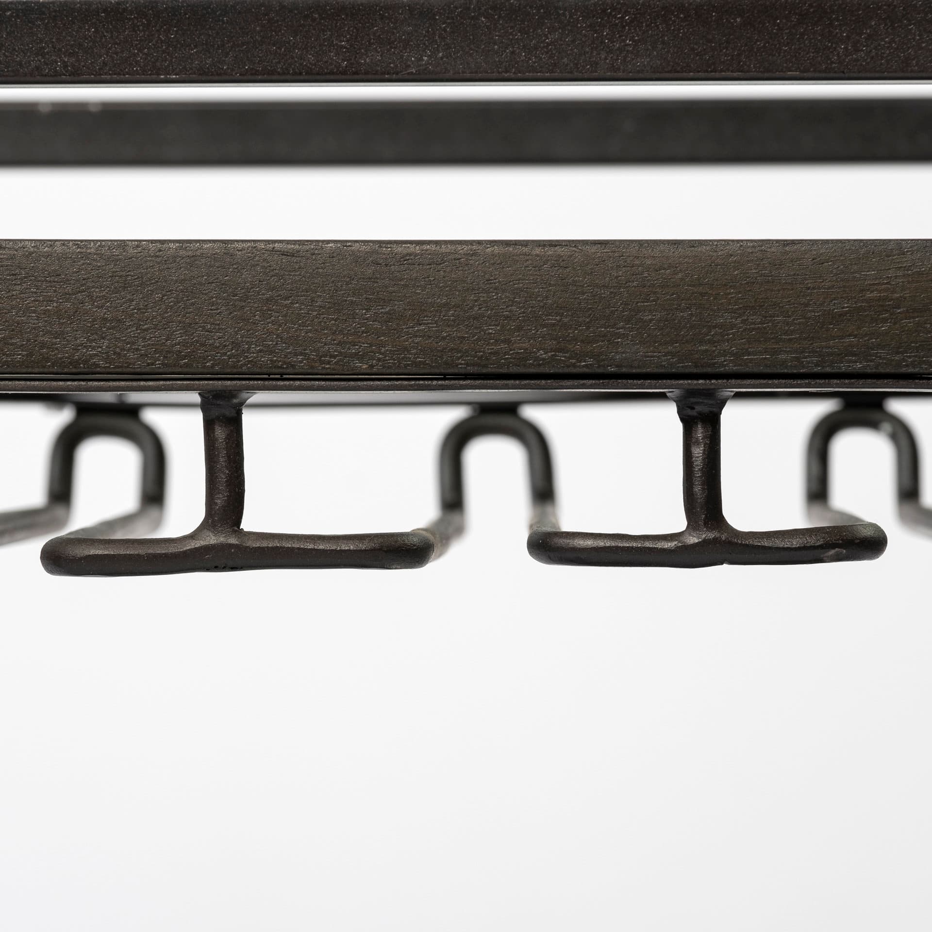 Chriselle Black Metal And Glass Two Tier Bar Cart — product photograph