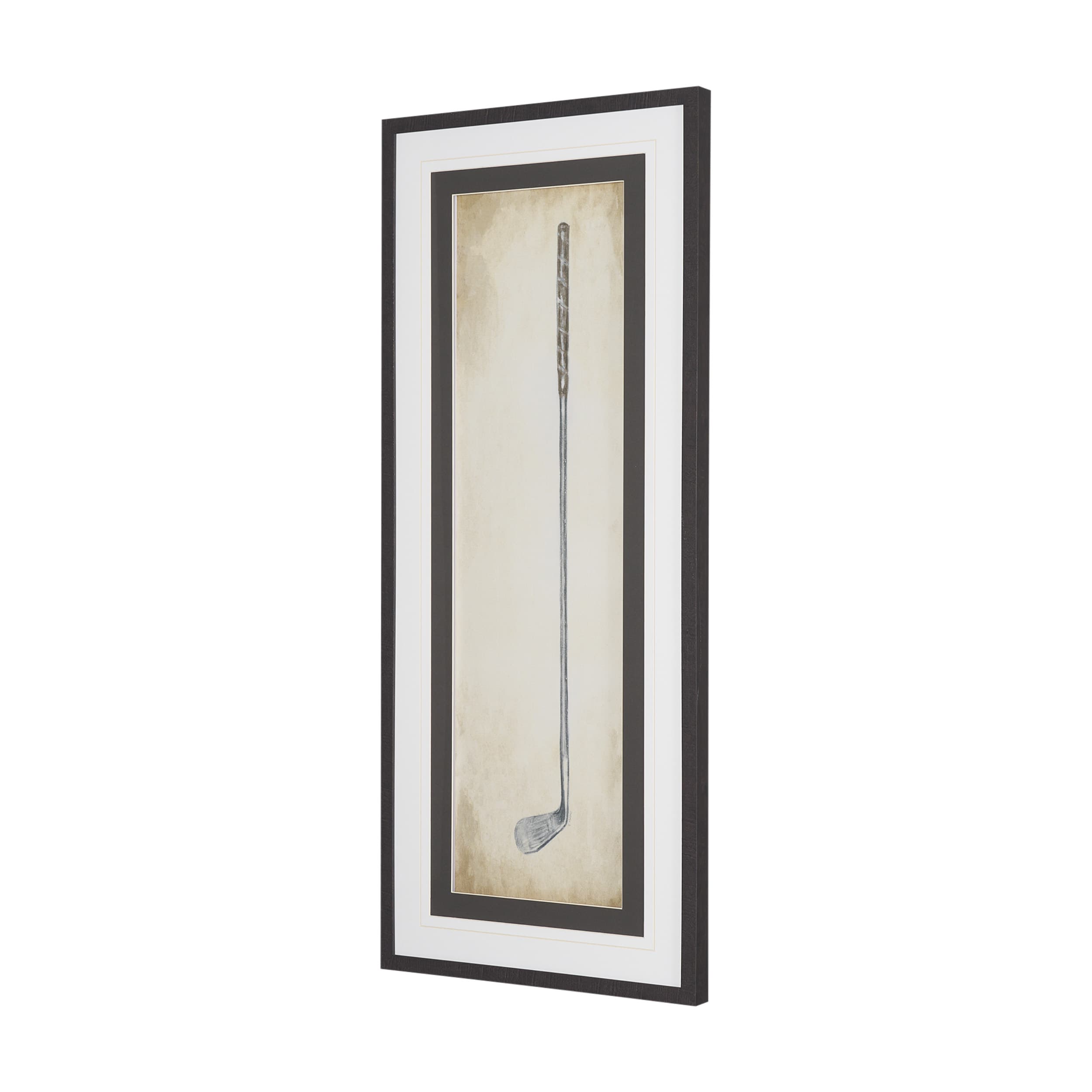 Vintage Golf Club III by Mercana Studio Hand-Embellished Textured Framed Artwork Matted under Glass — product photograph