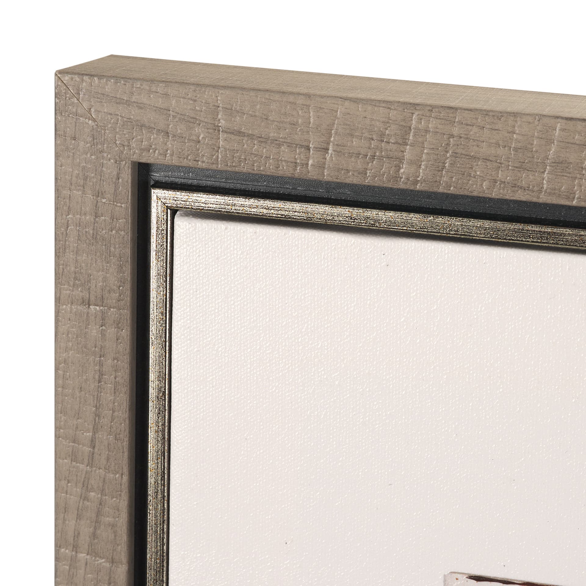 Glazed Echoes White II by Cartissi Hand-Embellished Textured Framed Canvas Artwork — product photograph