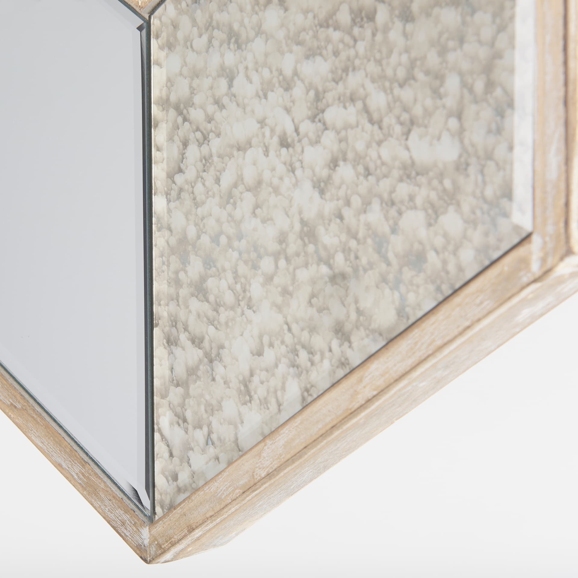 Cheveronna 36x12 Light Brown Wood Frame Mirror — product photograph