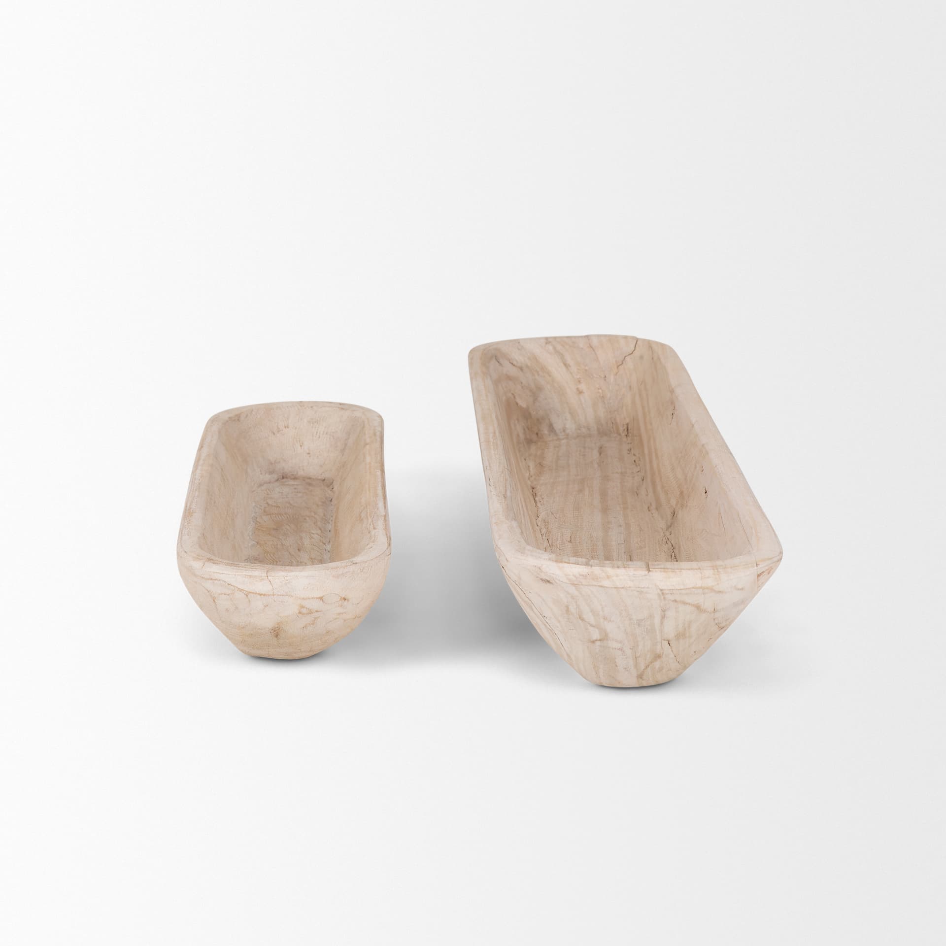 Athena Set of 2 Extra Large Light-Wash Reclaimed Wood Trays — product photograph
