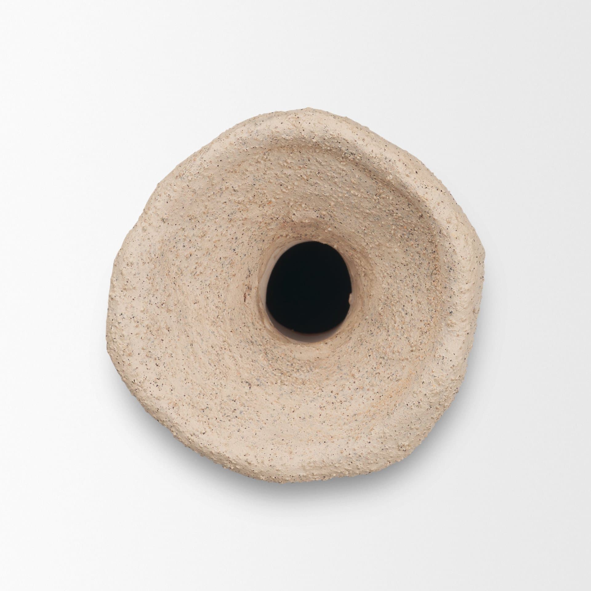 Runa Small Taupe Ceramic Rustic Decorative Bottle — product photograph