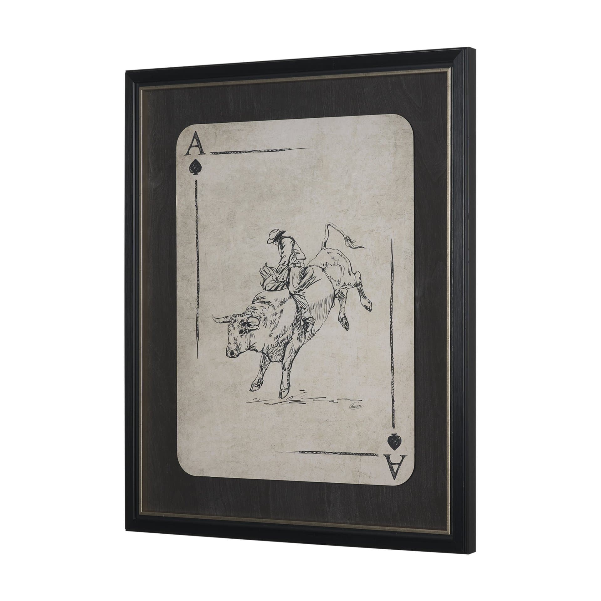 Aces Wild I by Mercana Studio Textured Framed Artwork Matted under Glass — product photograph