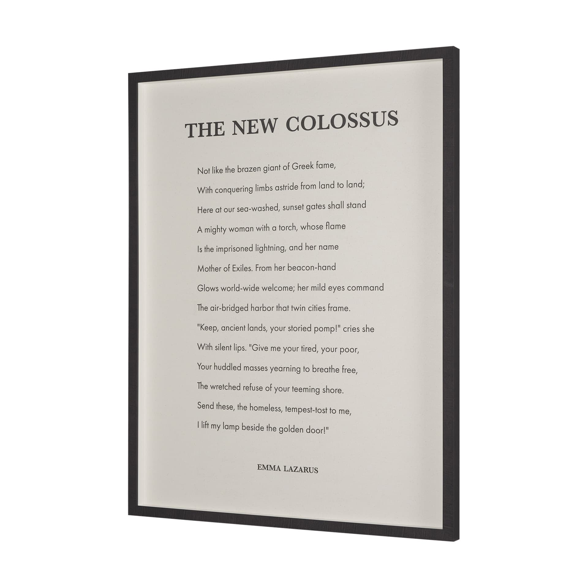The New Colossus by Mercana Studio a Hand Embellished Framed Art Print Matted under Glass — product photograph