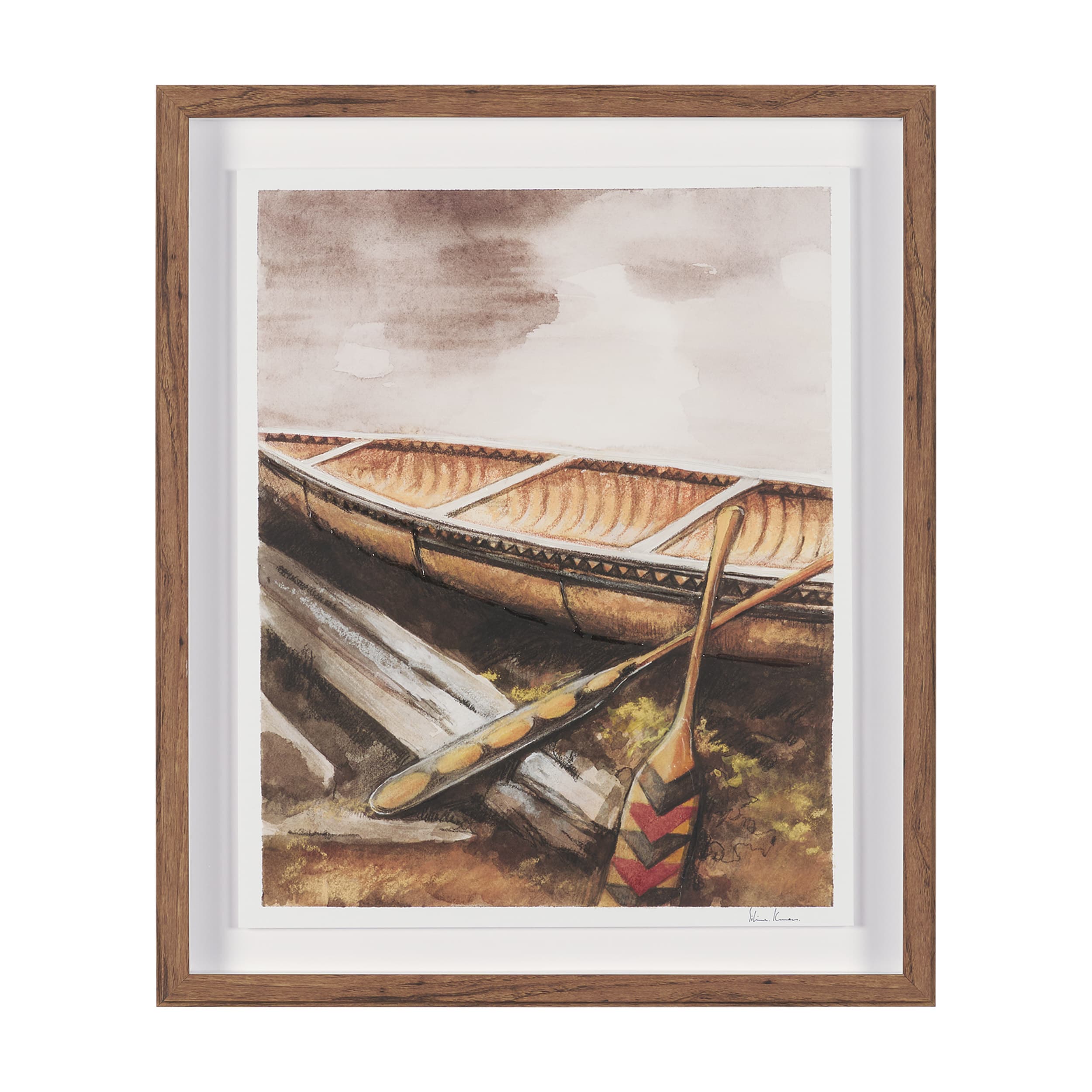 At The Cabin I by Mercana Studio Hand Embelished Framed Artwork Matted under Glass — product photograph