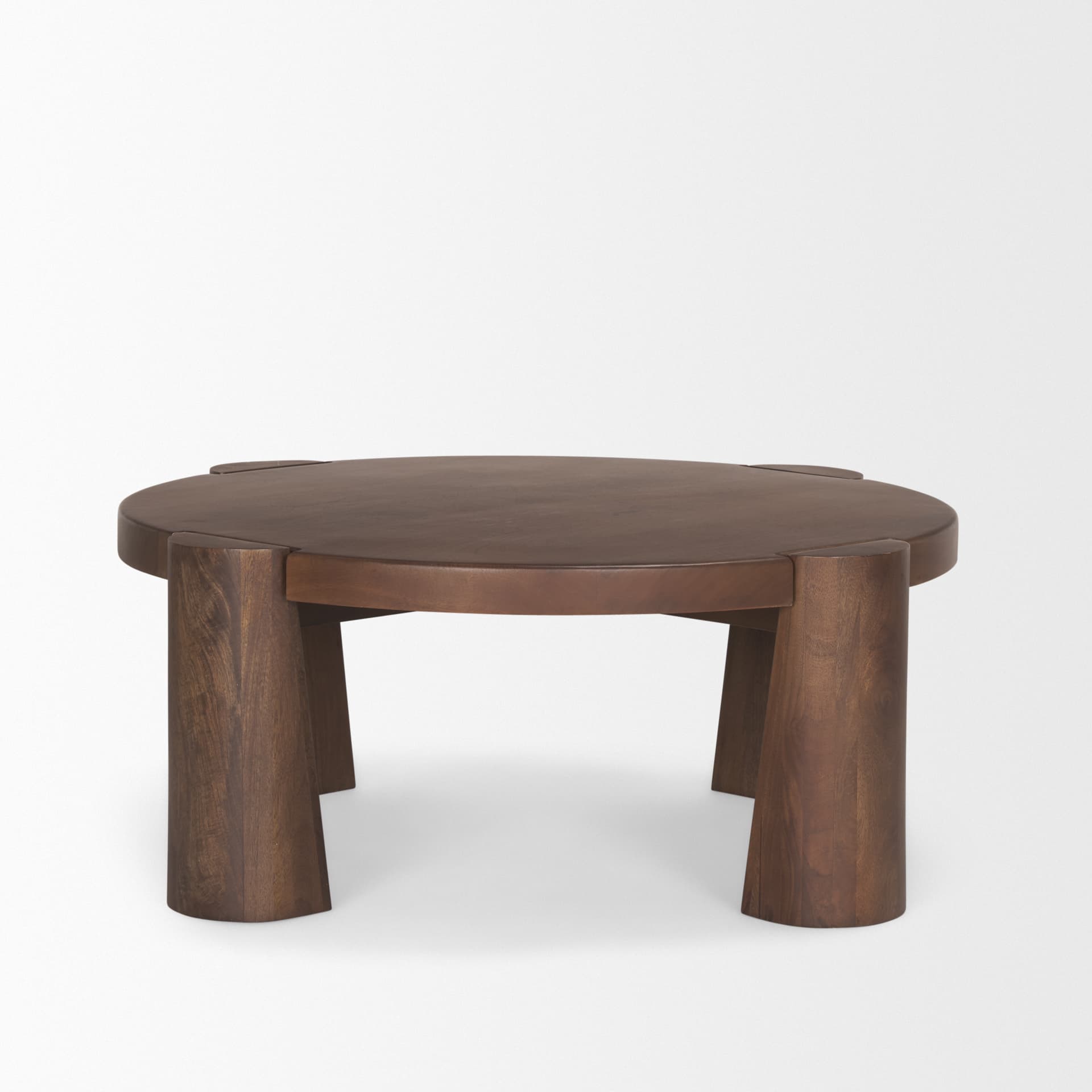 Tammar Round Wood w/ Tapered Legs Coffee Table — product photograph