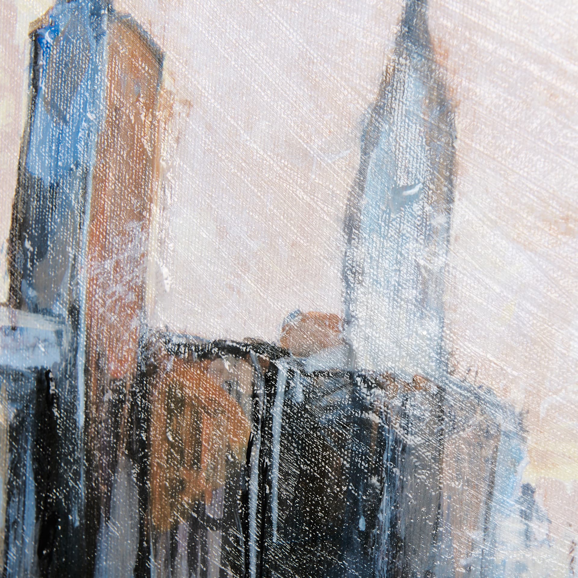 City sunset(L) by Mercana Studio a Hand Embellished Textured Canvas — product photograph